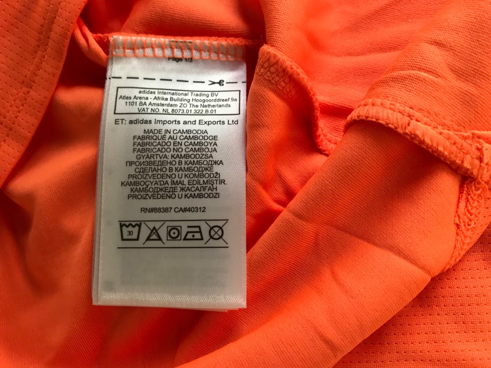 Adidas Women’s Response Long Sleeve Shirt Climalite Tee CF2122 Orange Size XS