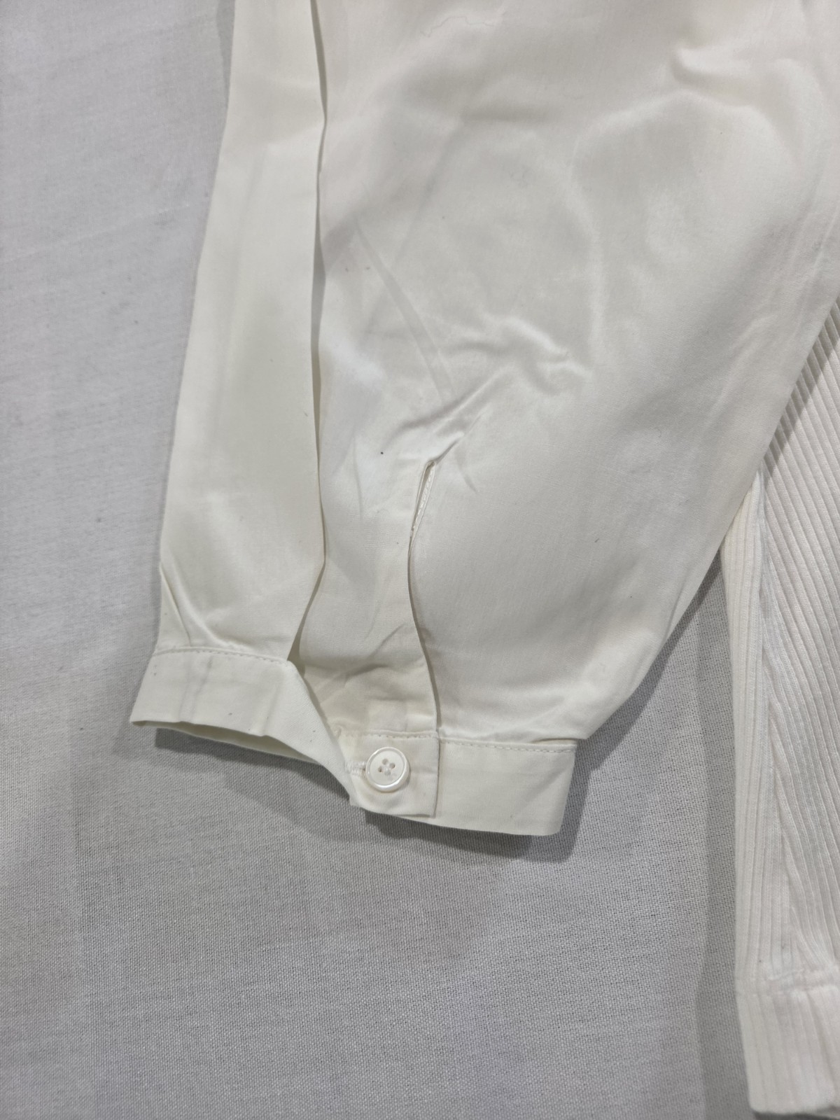 Derek Lam 10 Crosby White Ribbed Top Women’s Size Medium Cotton Modal Stretch