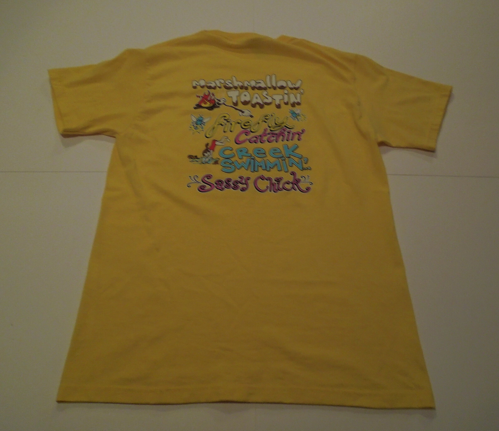 Jerzees Womens Size Medium Sassy Girl Yellow T-Shirt