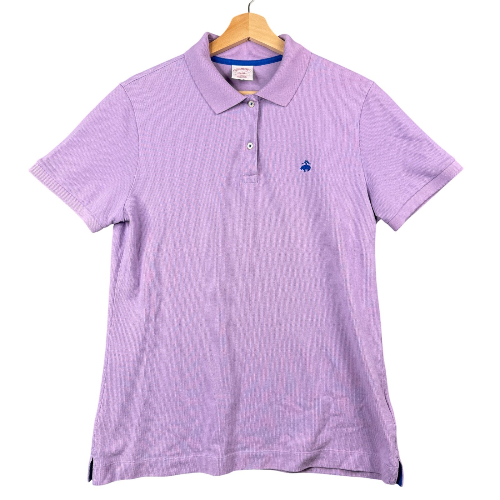 Brooks Brothers 346 Performance Polo Womens Large Purple Original Fit Cotton