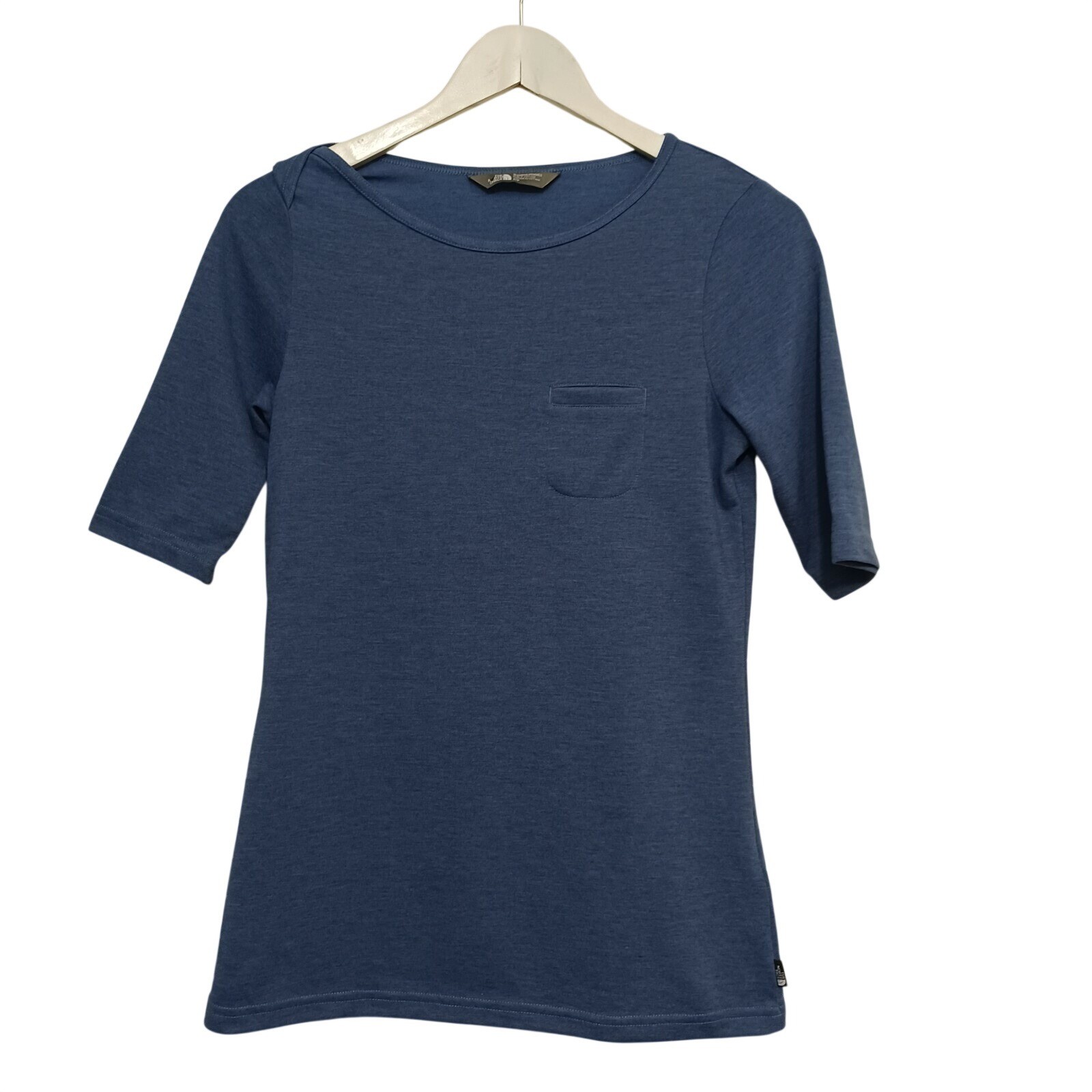 The North Face Tee Shirt Womens Small Short Sleeve Casual Activewear Pocket Blue