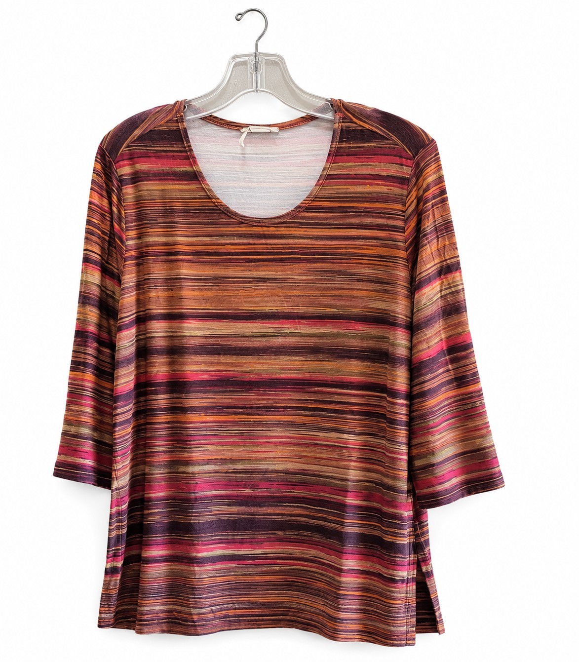 Betty Barclay Women’s Striped Scoop Neck Tunic Top Size Unknown Brown Pink…