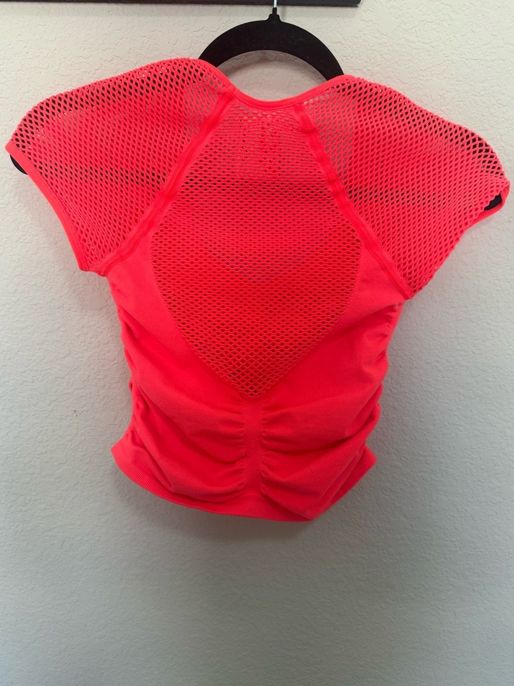 FP Movement Free People Free For All Short Sleeve Mesh Top Hot Watermelon XS/S