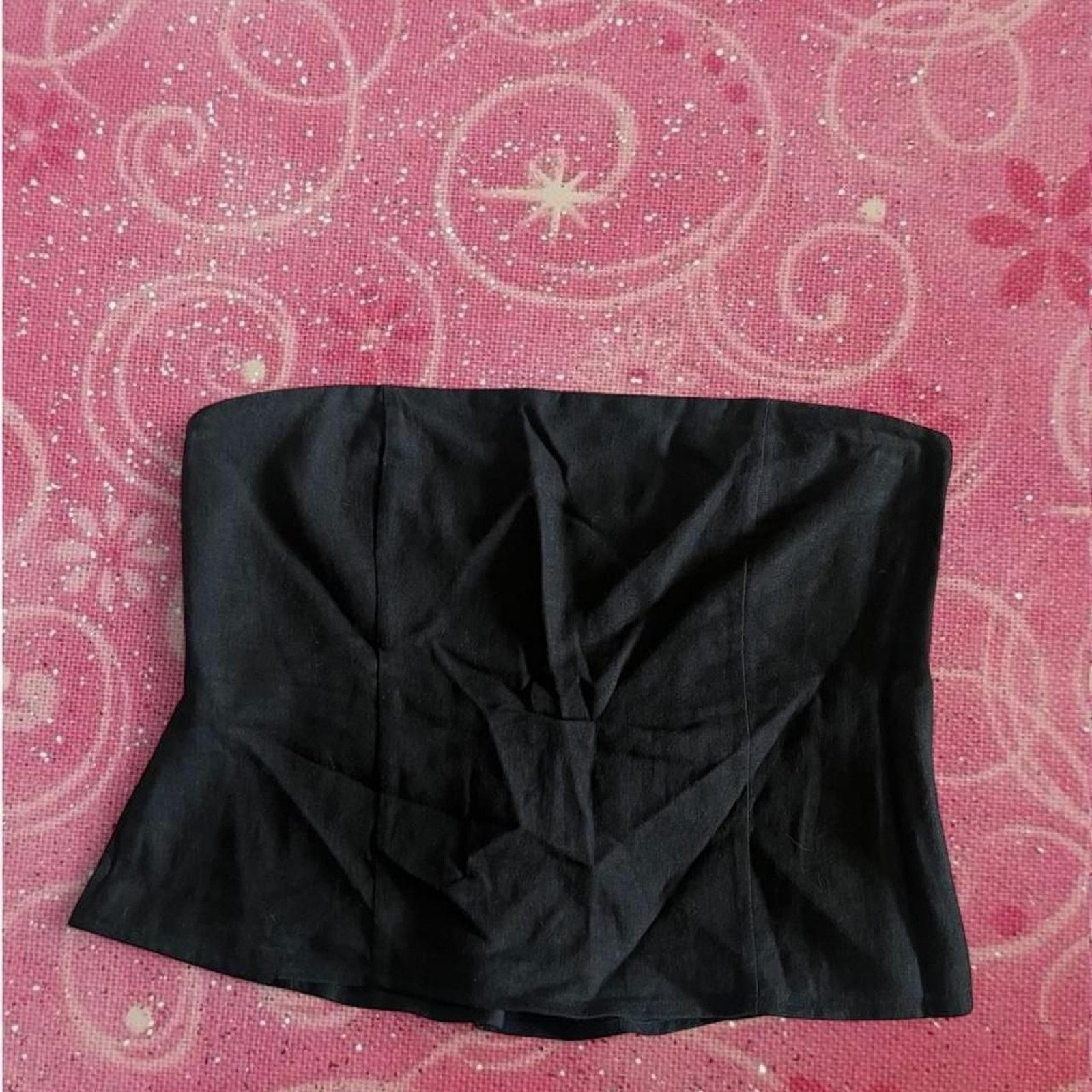Forever 21 Black Linen Tube Top