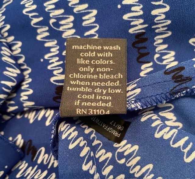 New! The Limited Collection Women’s Sz. 1X Blue/White Ruffle Front Cuffed Blouse