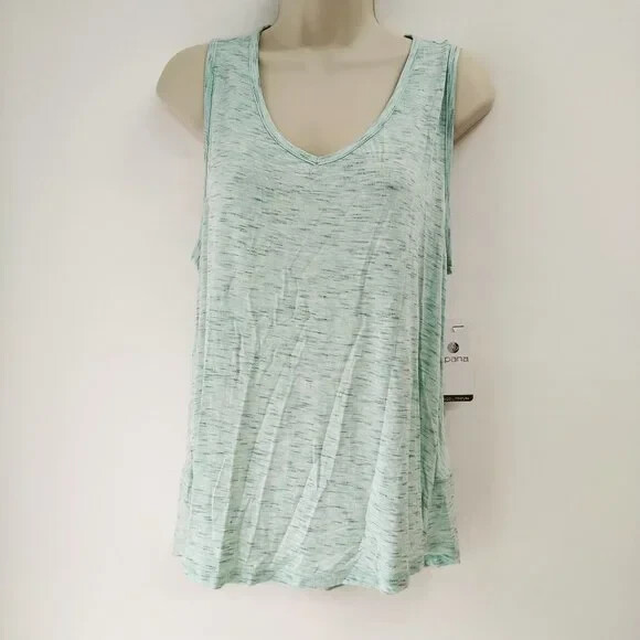 Apana Womens Sleeveless Beach Summer Casual Tank Top Blouse Blue Size M