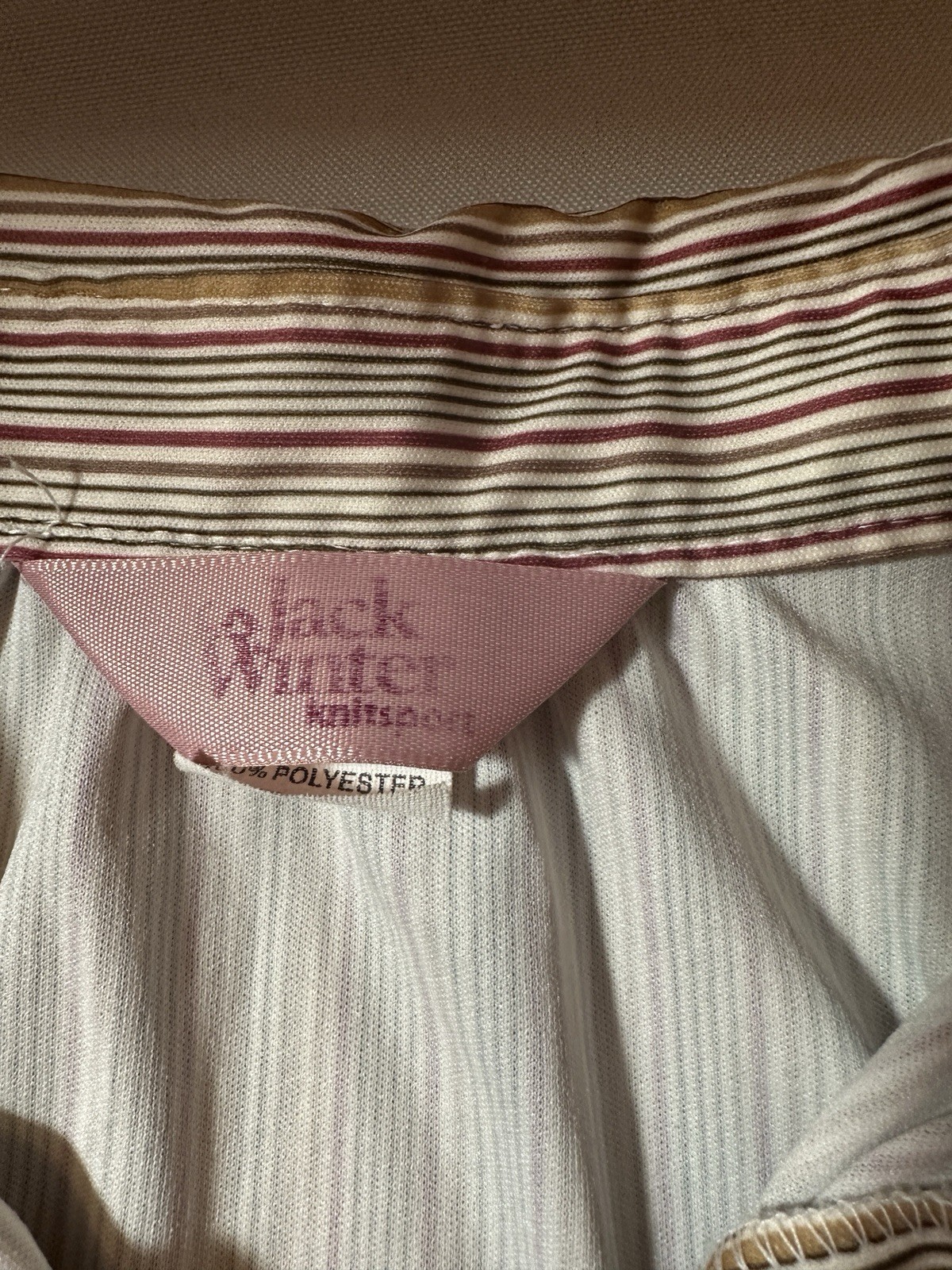 Jack Winter Knitsport Vintage Button Up Collard earth tones Stripes 18