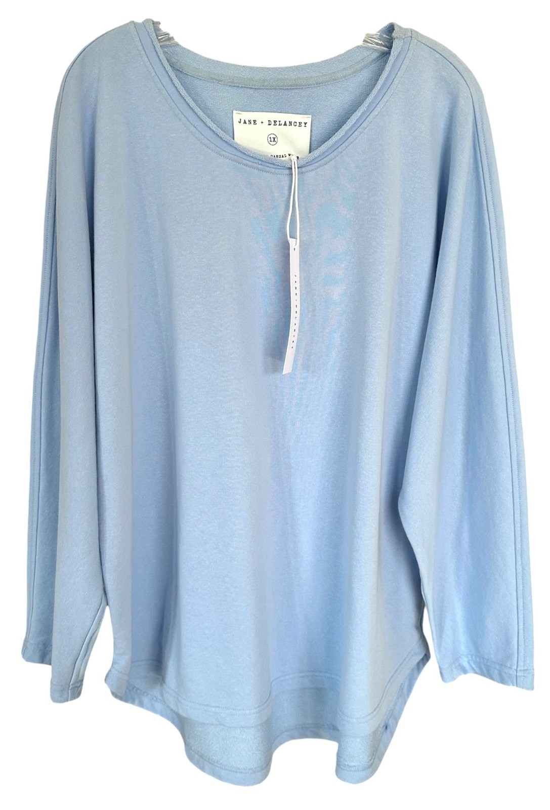 Jane & Delancey Women’s Casual Wear Blouse Top Long Sleeve Plus Size 2X Blue