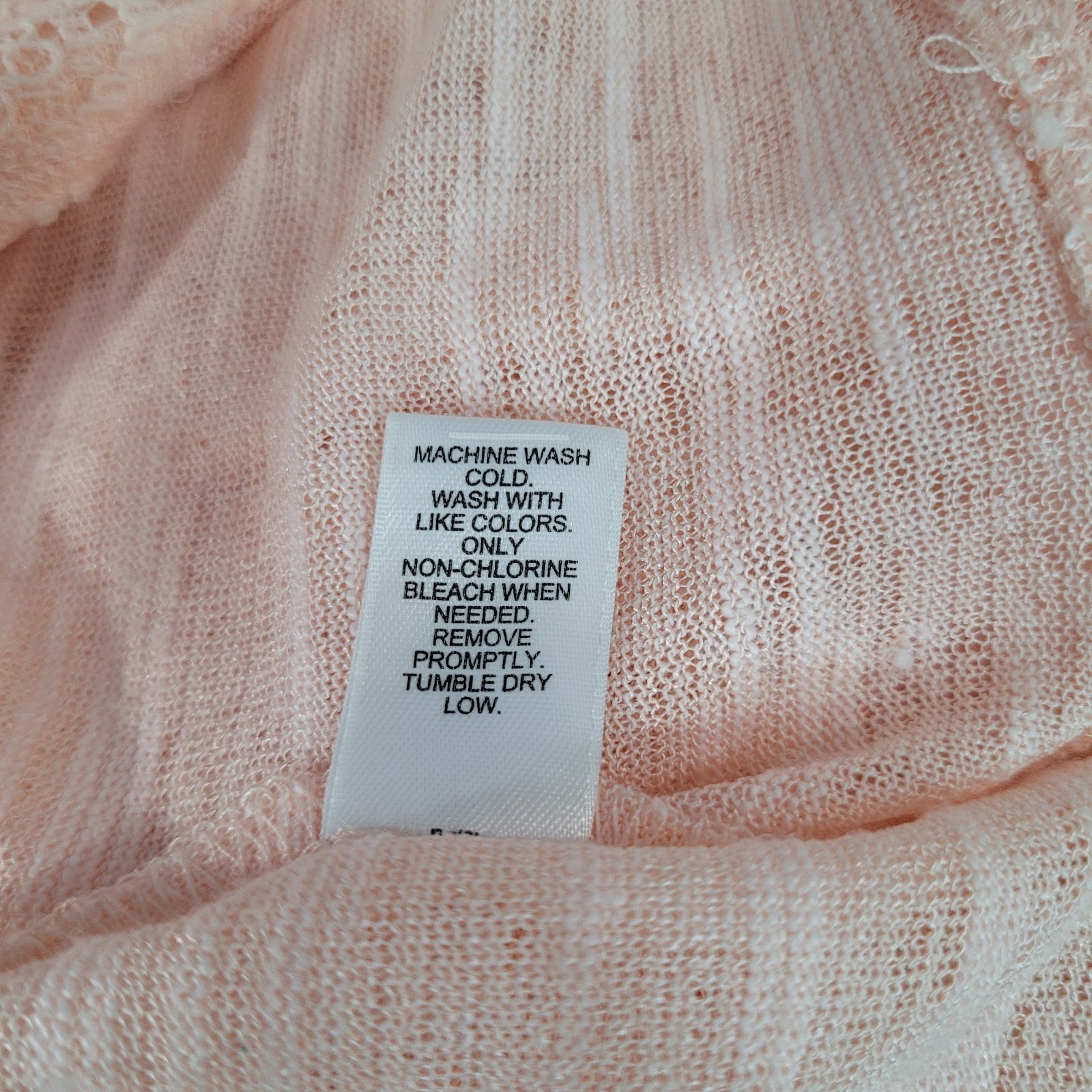 Cato Women’s Light Orange Lace Back Top Large Polyester Cotton Blend
