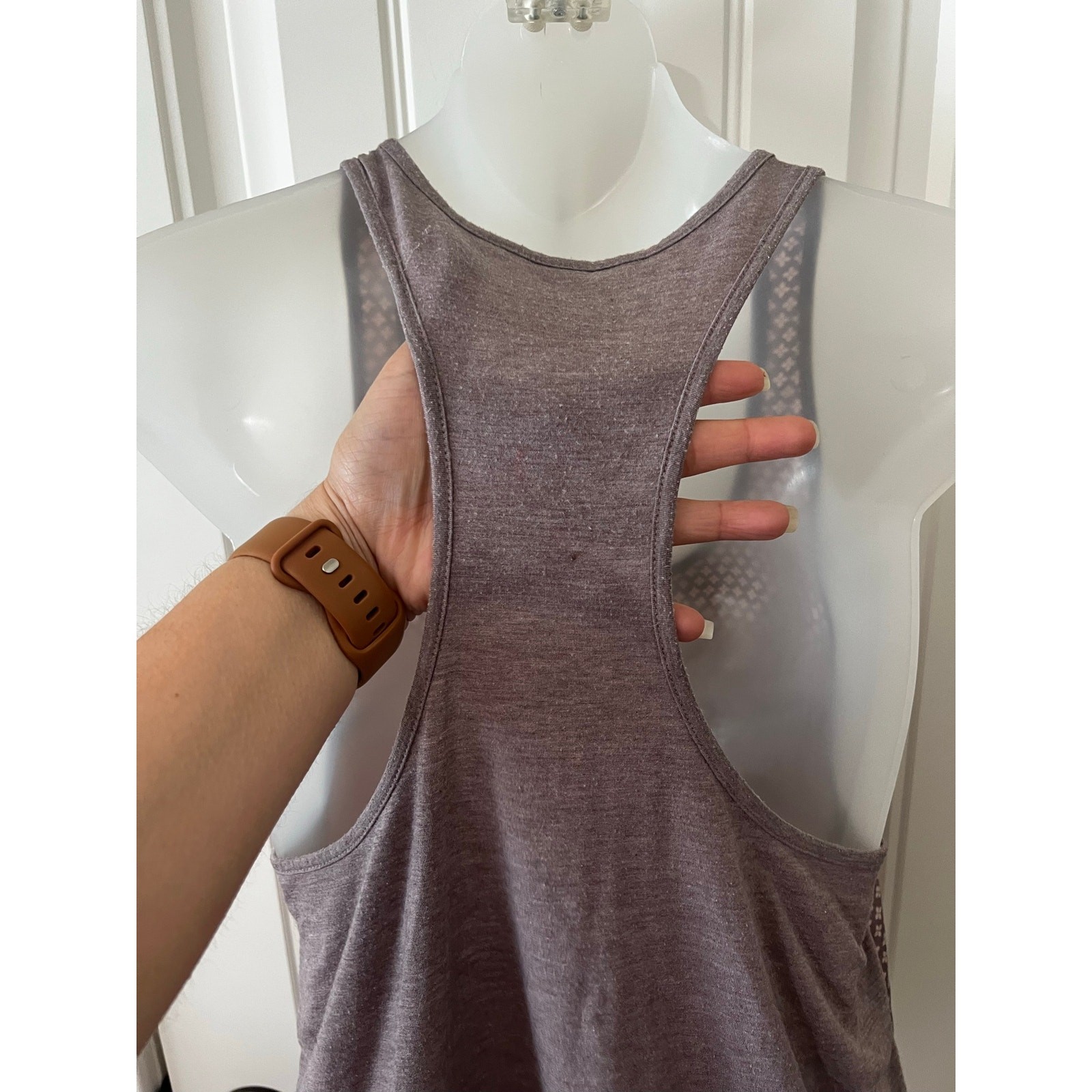 Victoria’s Secret Women’s Cropped Racerback Tank Top Small Mauve Floral Print