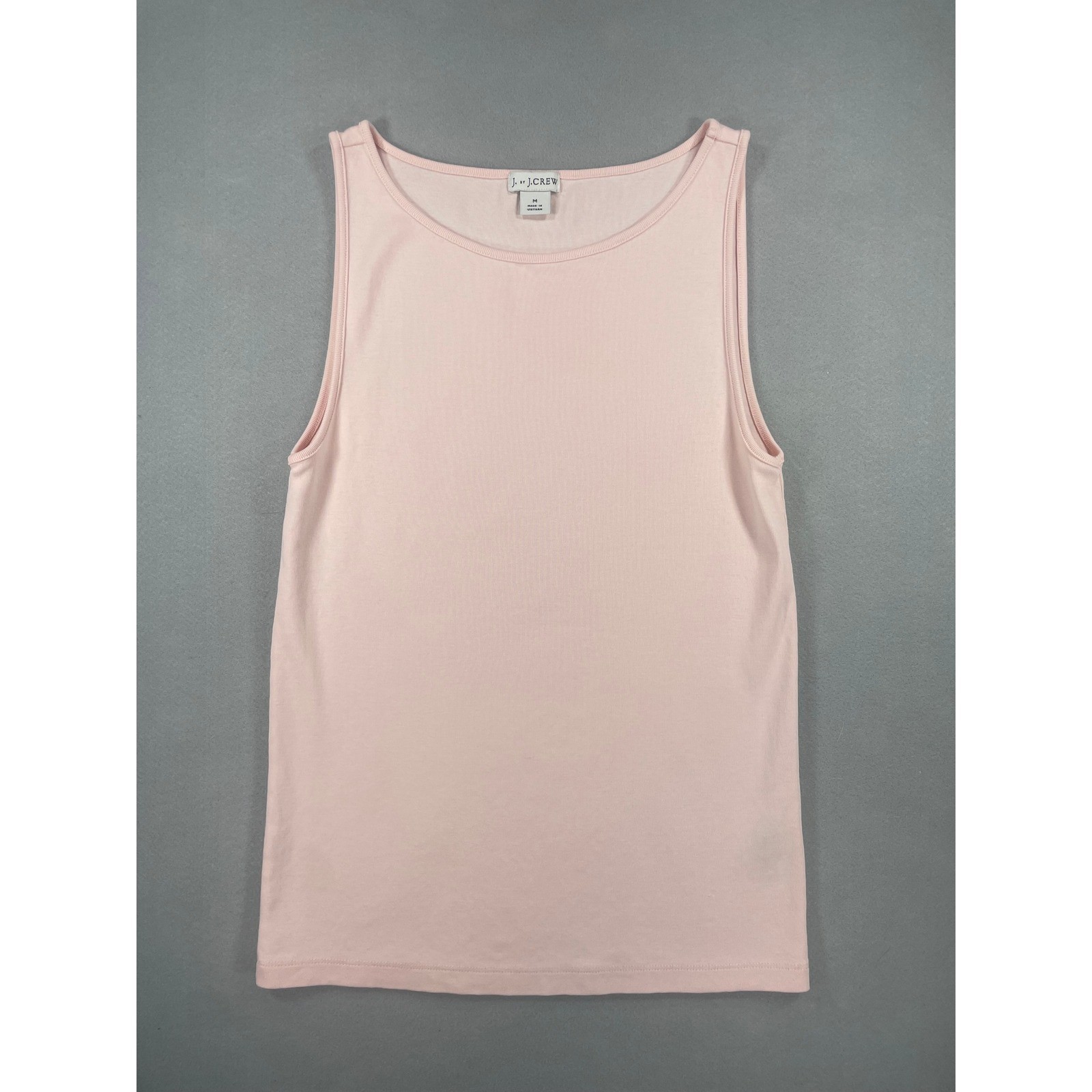 J. Crew Womens Tank Top Light Pink Cotton Scoop Neck Size M