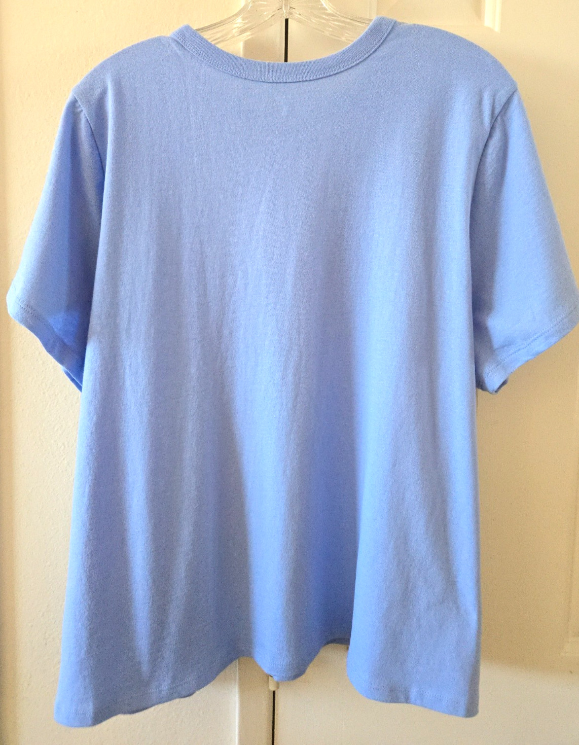 Old Navy Sky Blue Soft Blue Light Blue Cotton Scoop T-shirt 2XL 18 20 2X XXL
