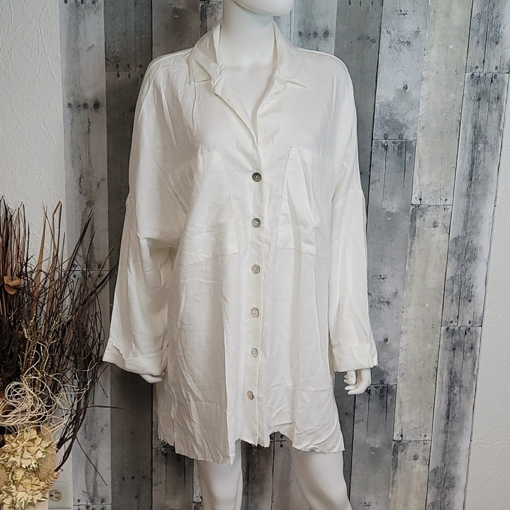 NWOT Show Me Your MuMu Johns Button Down Shirt Sz M