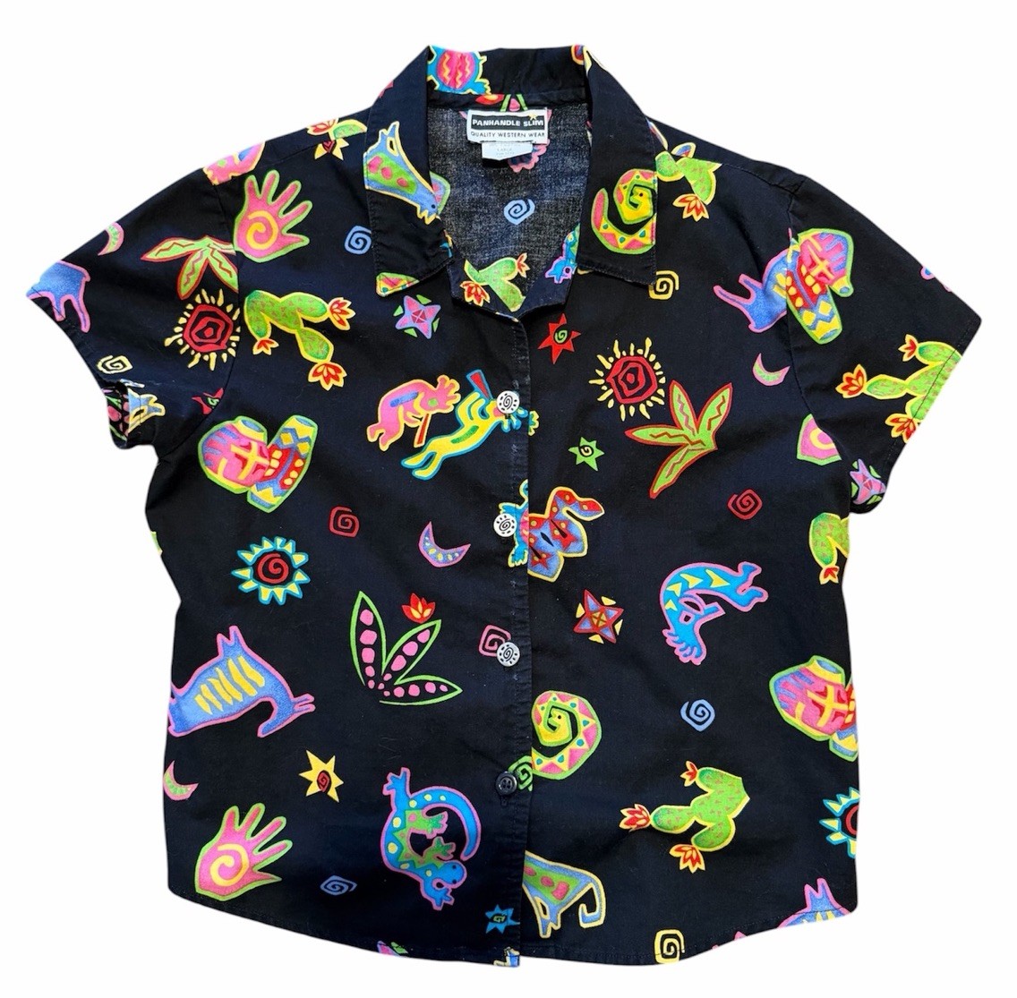 Vintage 90’s Panhandle Slim Western Retro Button Up Top Women’s Large