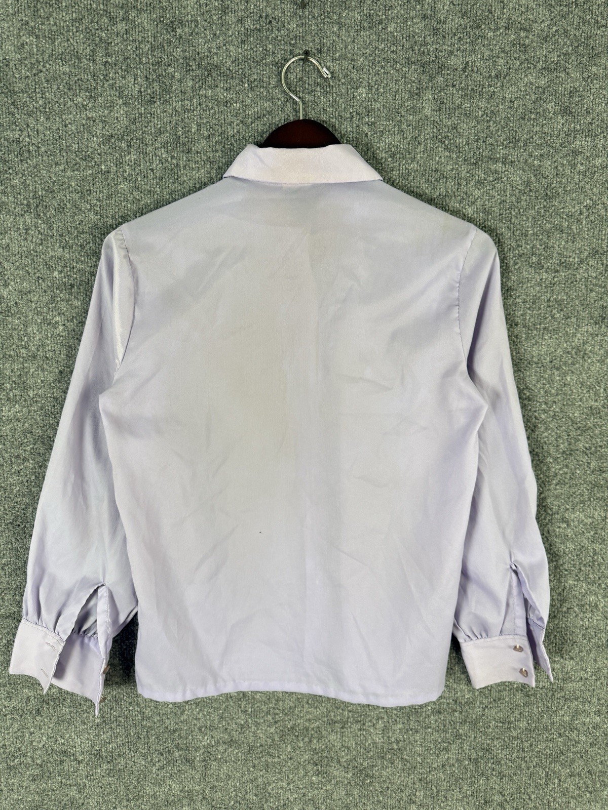 Vintage 1970s Dagger Top Bishop Sleeve Mod MCM Joyce Lane Dress Shirt Size 34 M