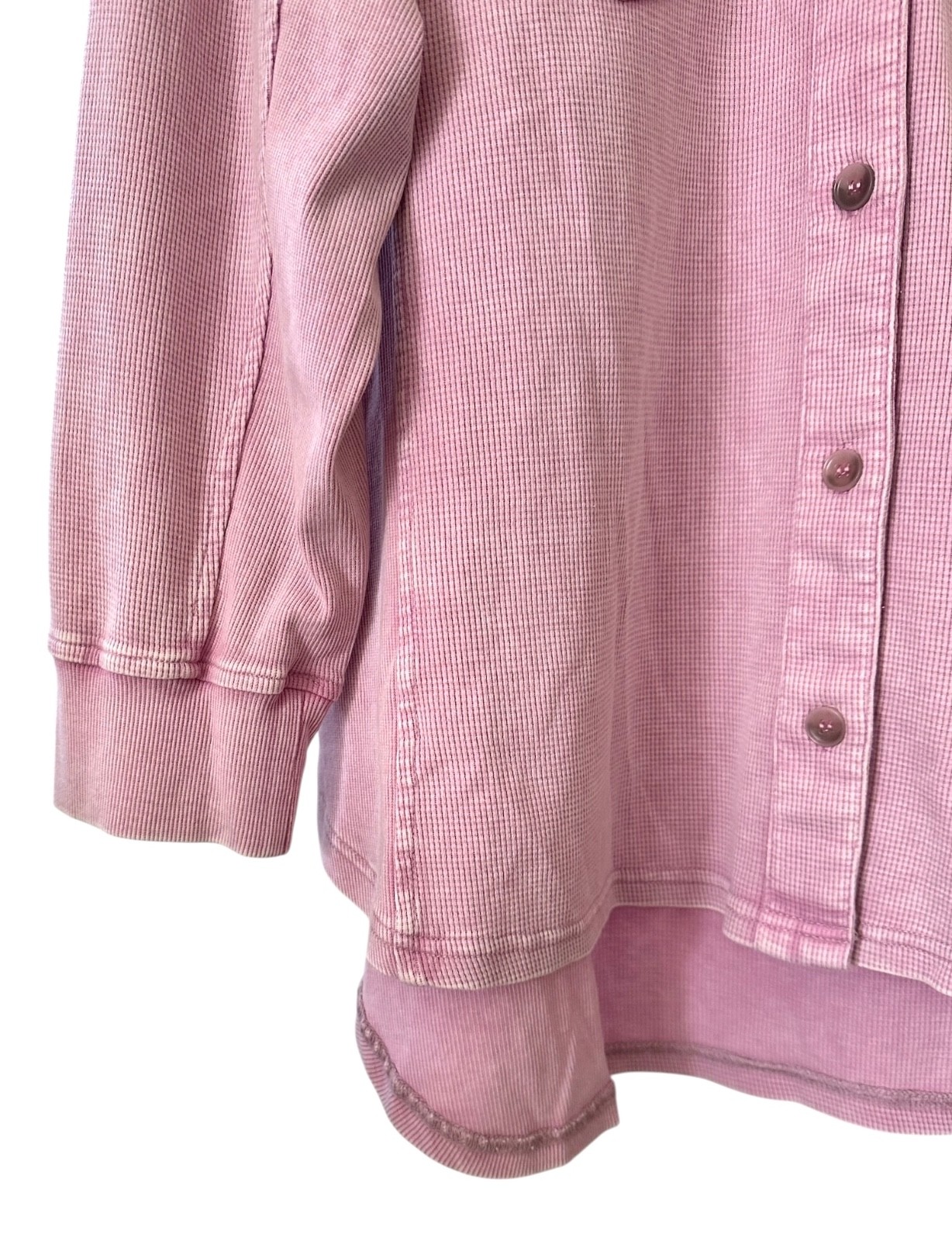 Jane & Delancey Women’s Button Down Shirt Top Garment Dye Plus Size 2X Pink