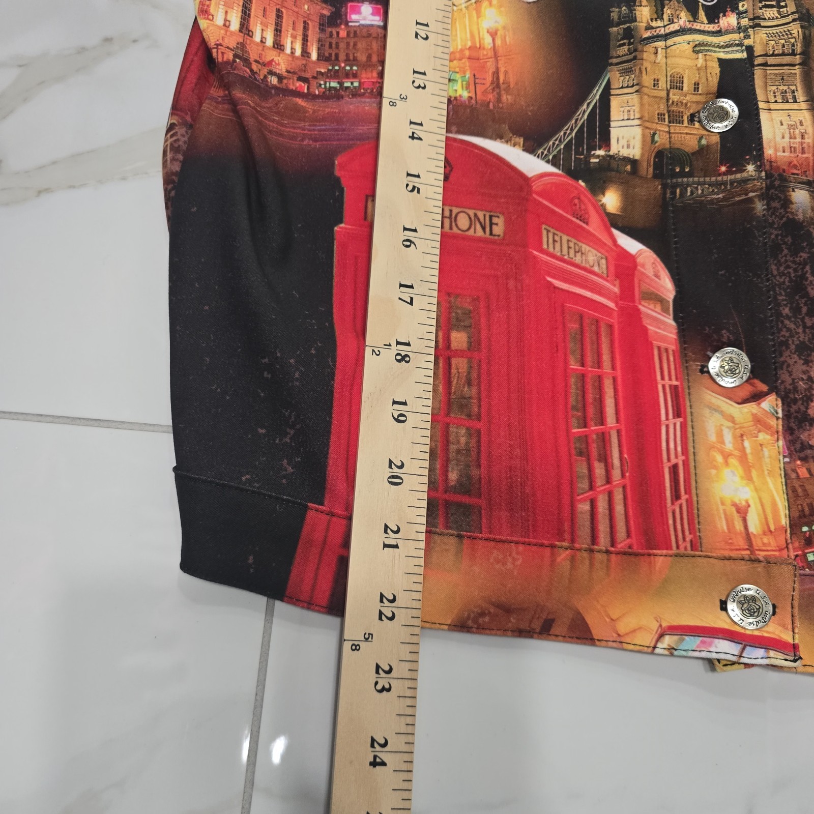 Impulse California London Shirt Women M Big Ben Graphic Y2K Art to Wear USA