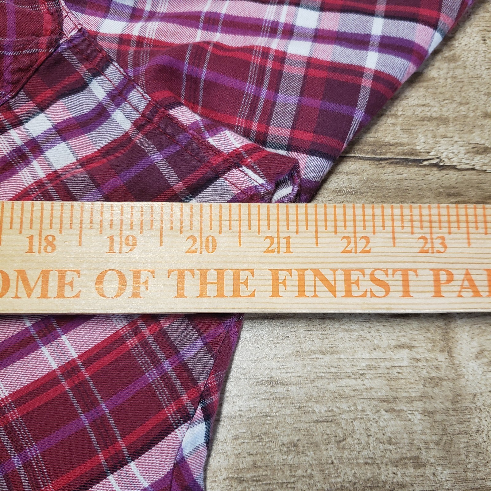 CECIL Shirt Womens Medium Red Plaid Long Sleeve Button Up Western Roper Top