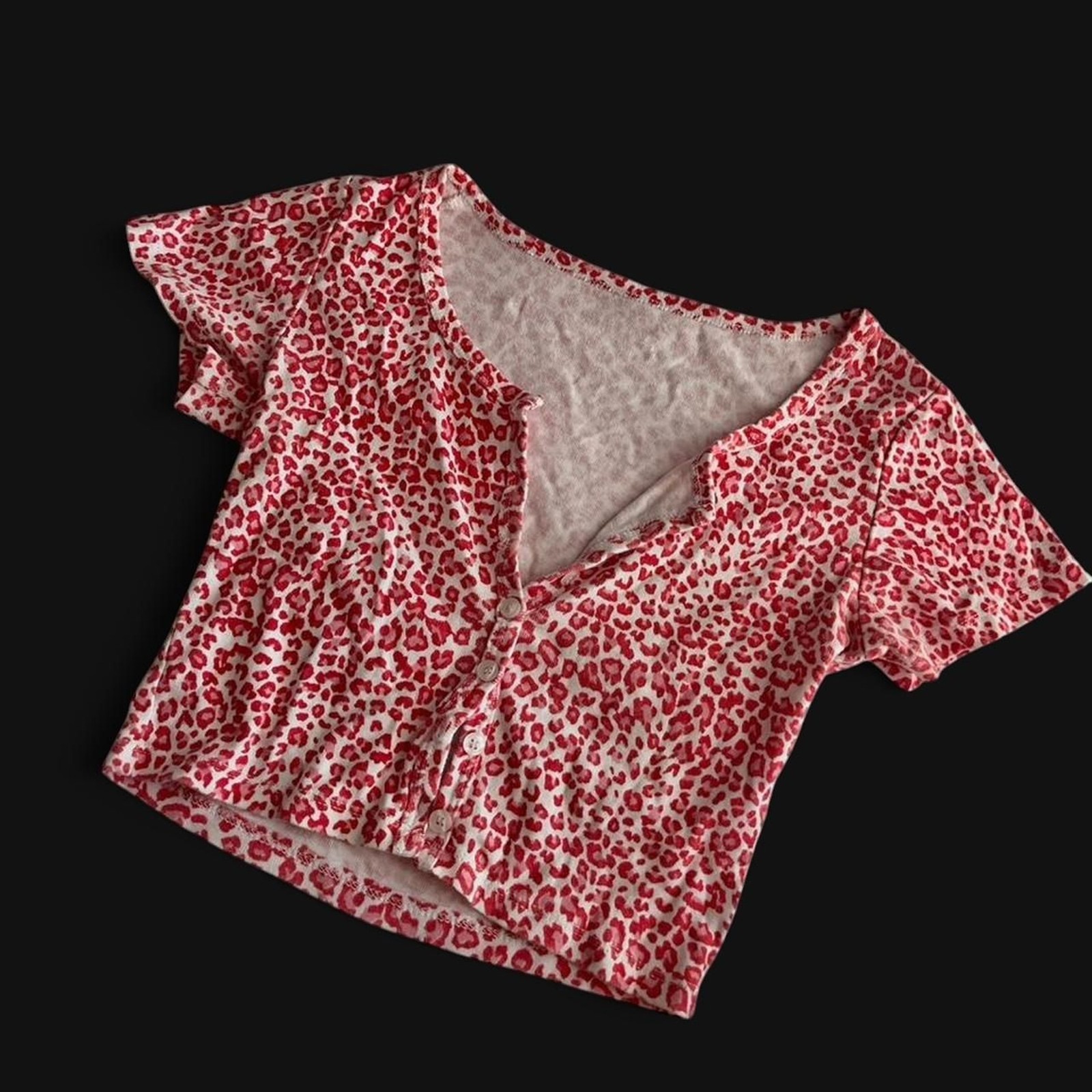 Unbranded Women’s Pink and Red Crop-top