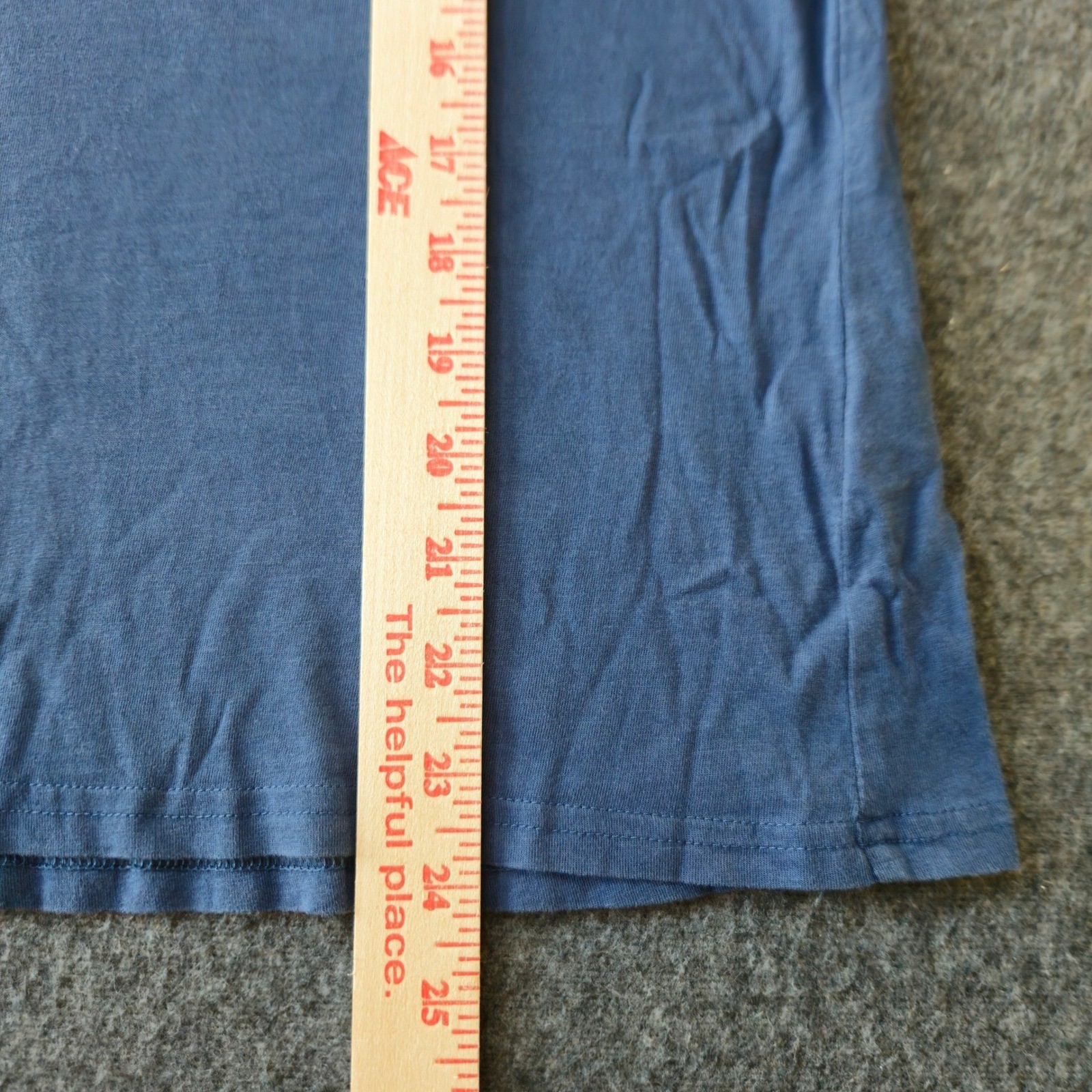 PACT Organic Cotton Crew Neck Shirt Blue Capsule Wardrobe Minimalist Staple EUC