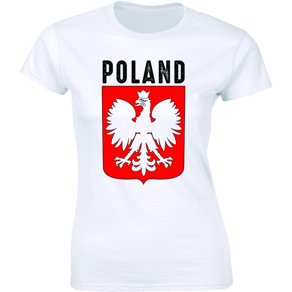 Poland Polska Polish Football Country Flag Motif Shirt Women’s T-shirt Tee