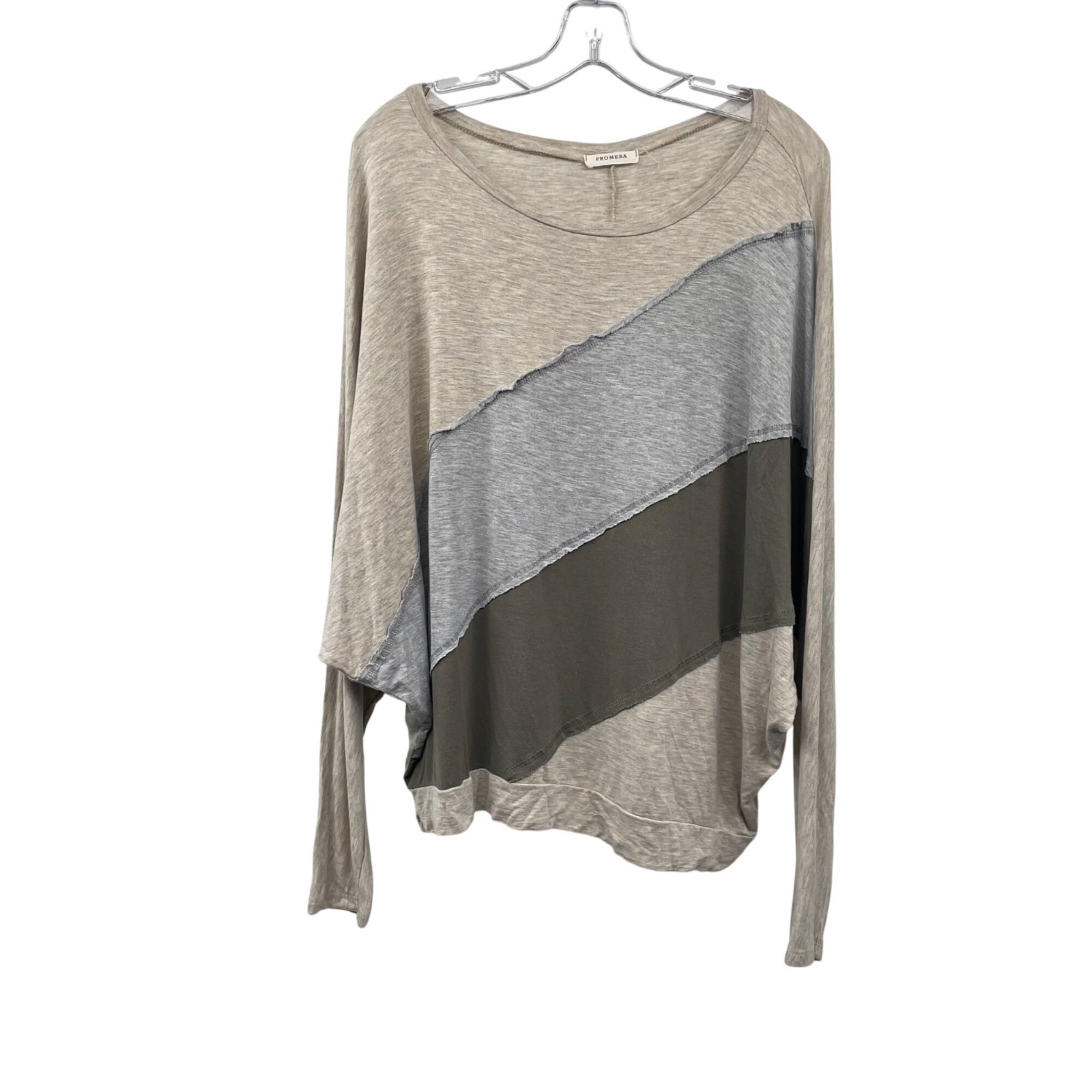 Promesa Womens Colorblock Lightweight Top Long Sleeve Size Large