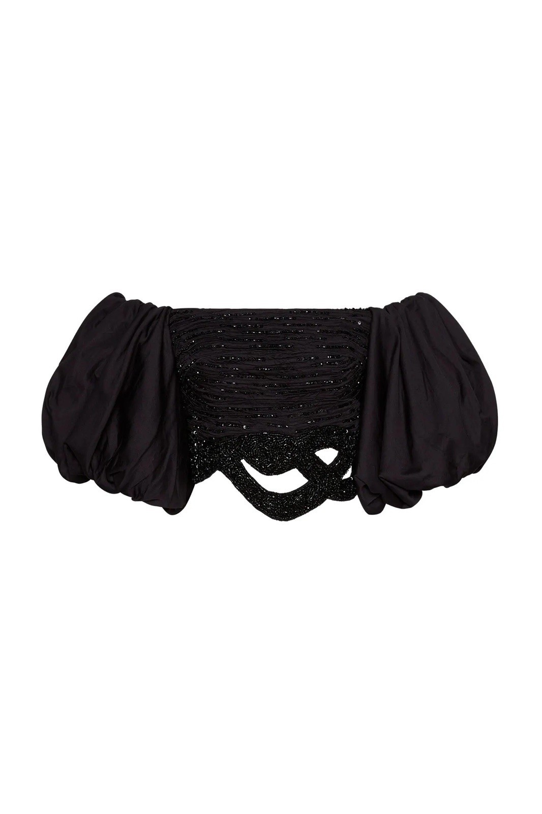 Aje New Catara Off-the-shoulder Cropped Embellished Cotton-poplin Top Size Small