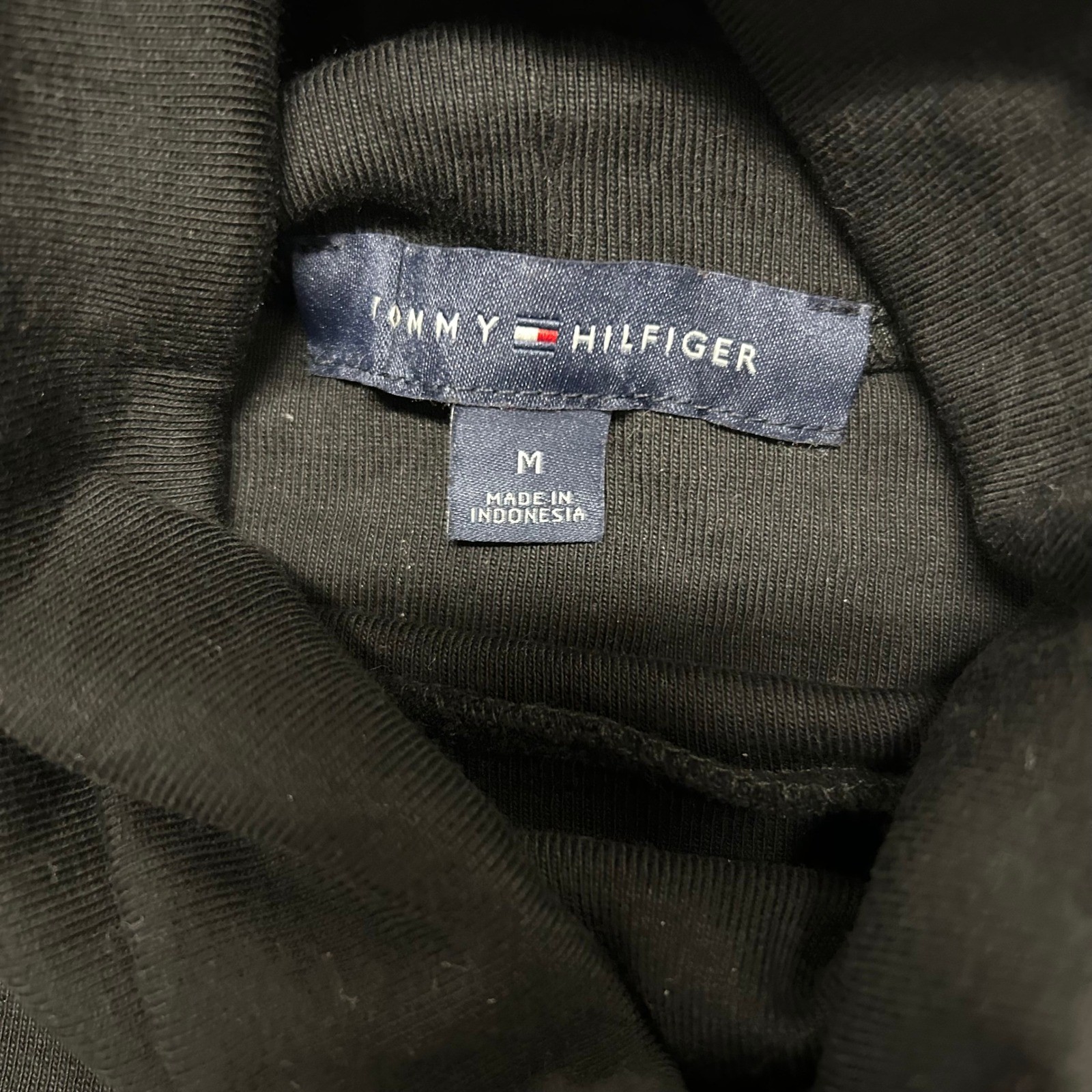Tommy Hilfiger Turtleneck Womens Size M Black Cotton Long Sleeve Classic Fit