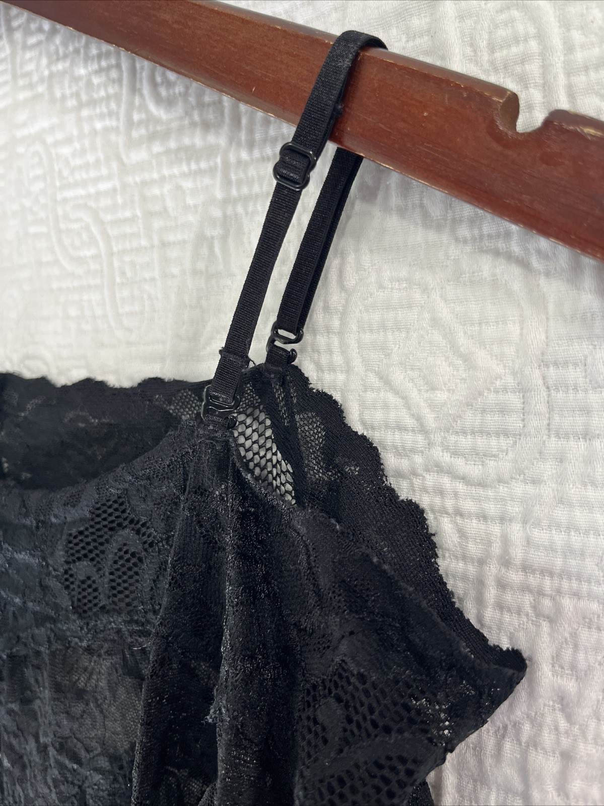 Dreamgirl Black Lace Sheer Shirt Small Off Shoulder Tattoo Top Witchy Whimsigoth