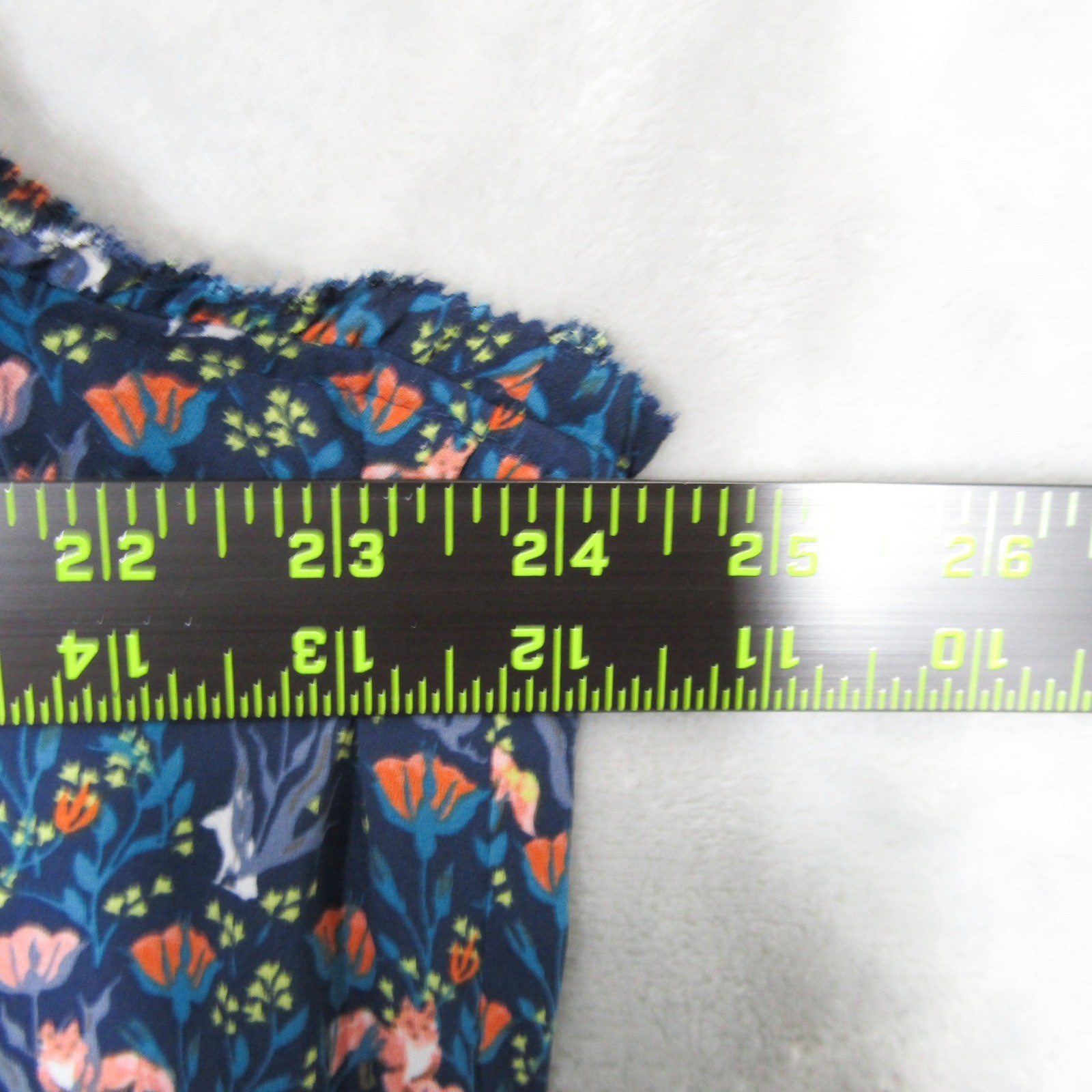 LOFT Womens XL Navy Blue Floral Pink Print Sleeveless Blouse Top