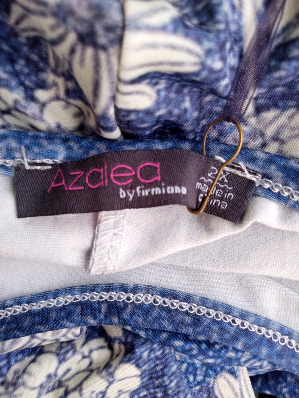 AZALEA by Firmiana Blue Flowers 1/2 Sleeve Women’s Soft Shirt Blouse 2X