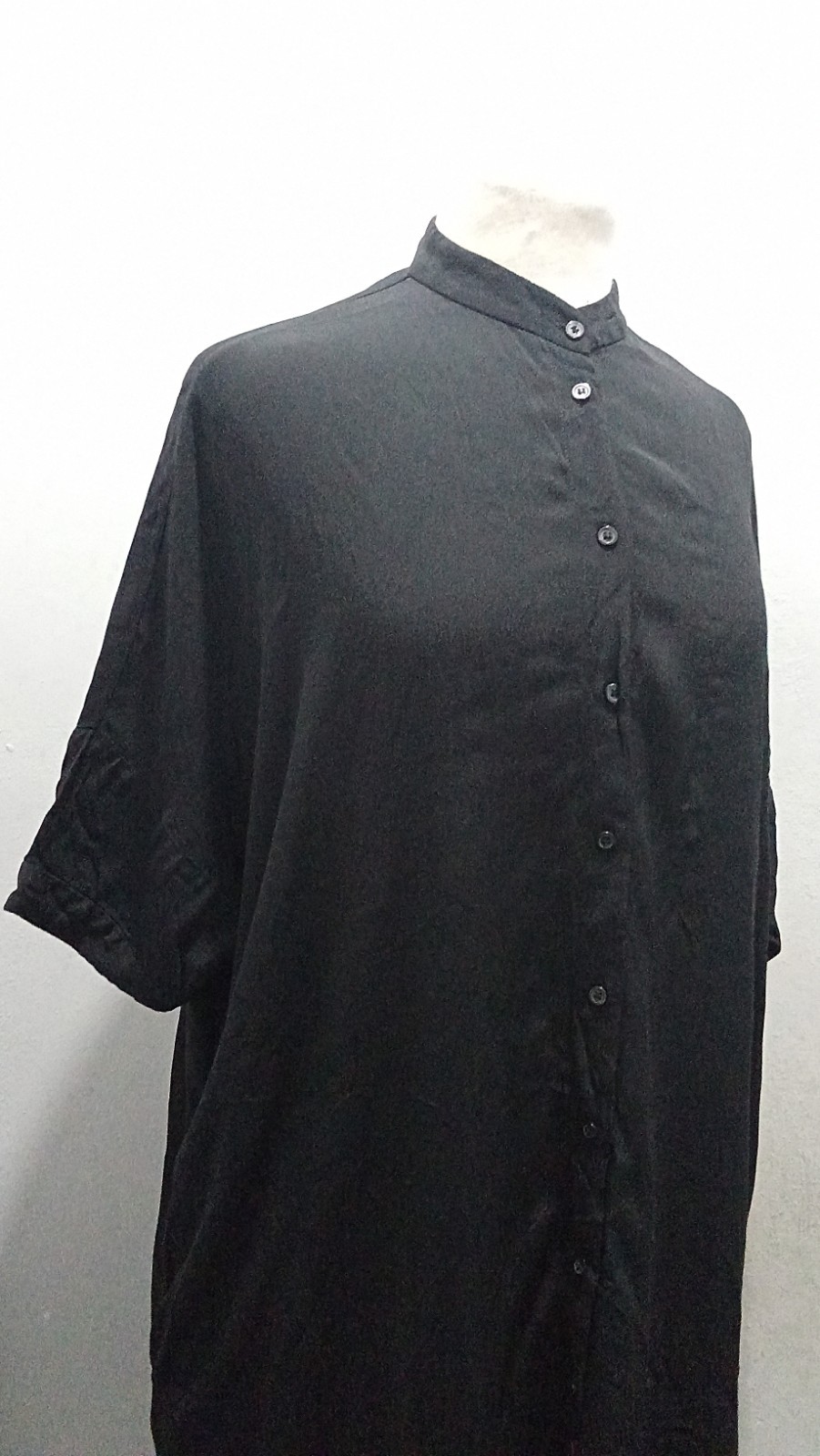 & Other Stories Women Top EU 36 100% Viscose Tunic Shirt Dress Black