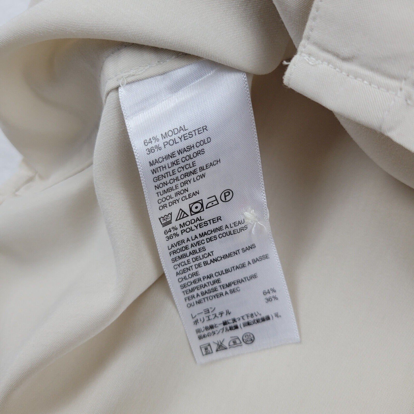 Tommy Bahama Button Up Shirt Modal Polyester Blend Womens Medium M Light Khaki