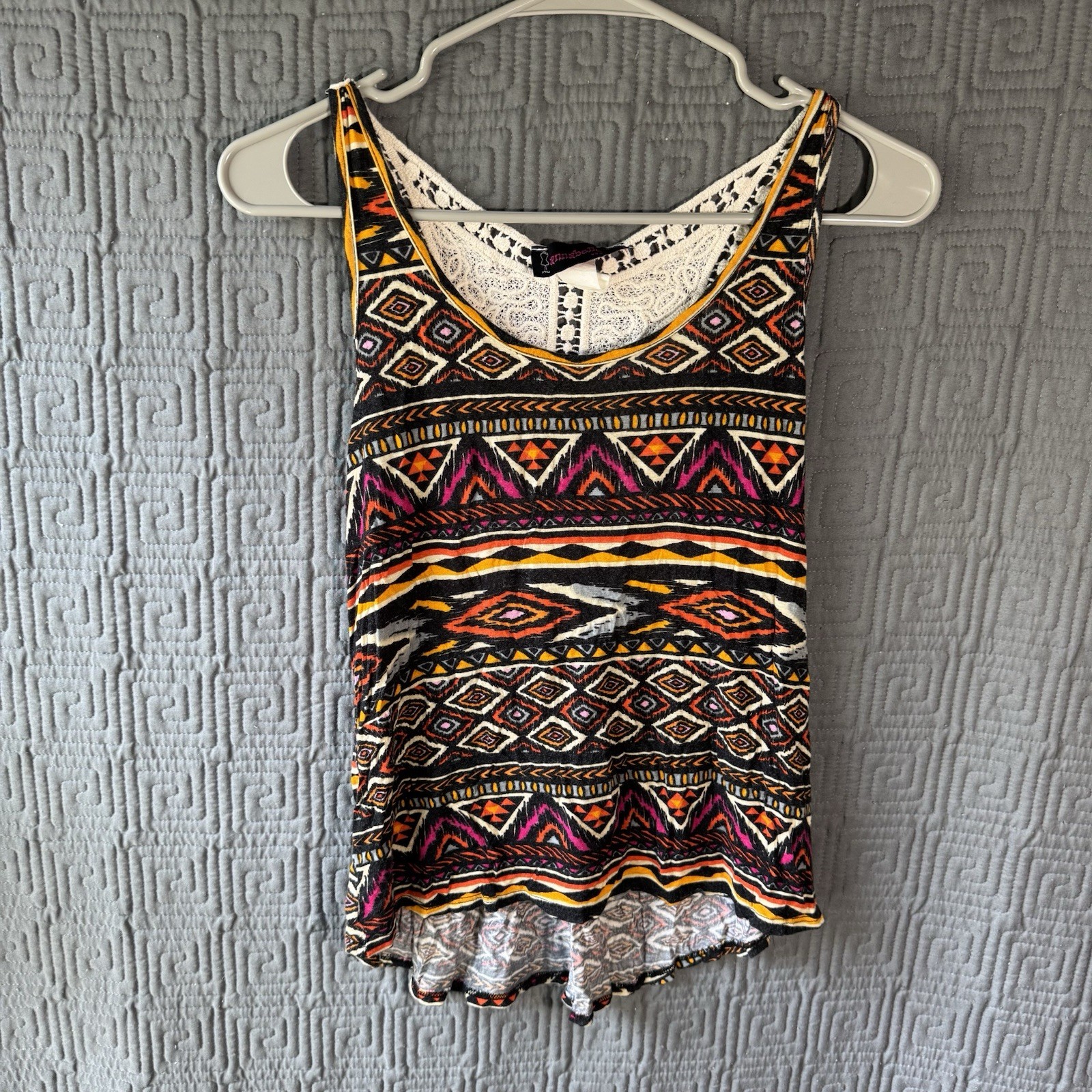 Annabelle Blouse Women’s Medium Vintage Aztec Print Multicolor Tank Knit