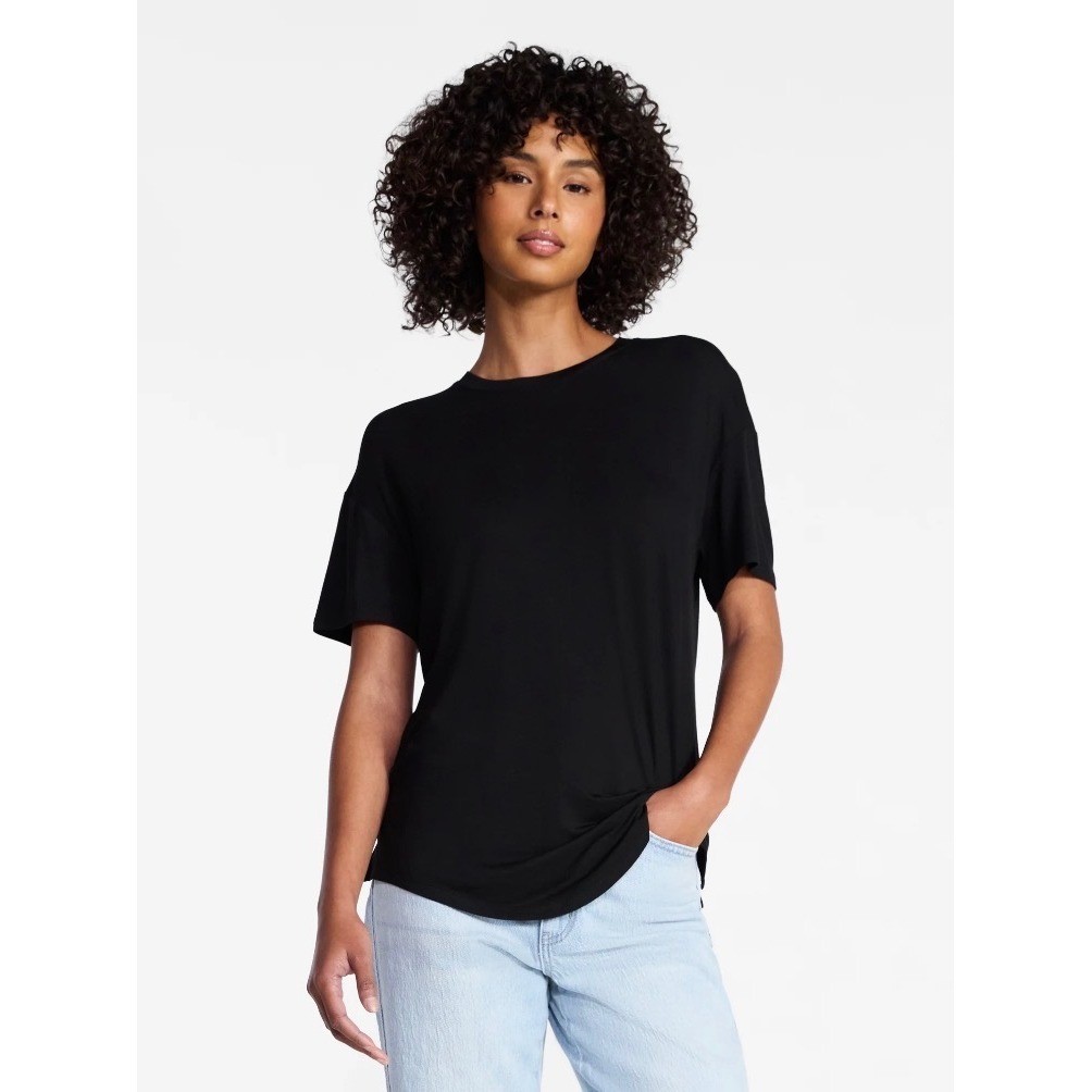 Time and Tru Women’s Tunic Tee with Short Sleeves, Size XXL -A-033