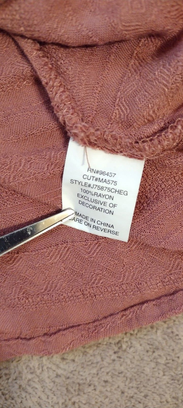 Eyeshadow Tank Top Size Small Rose Pink Adjustable Spaghetti Strap Rayon Boho
