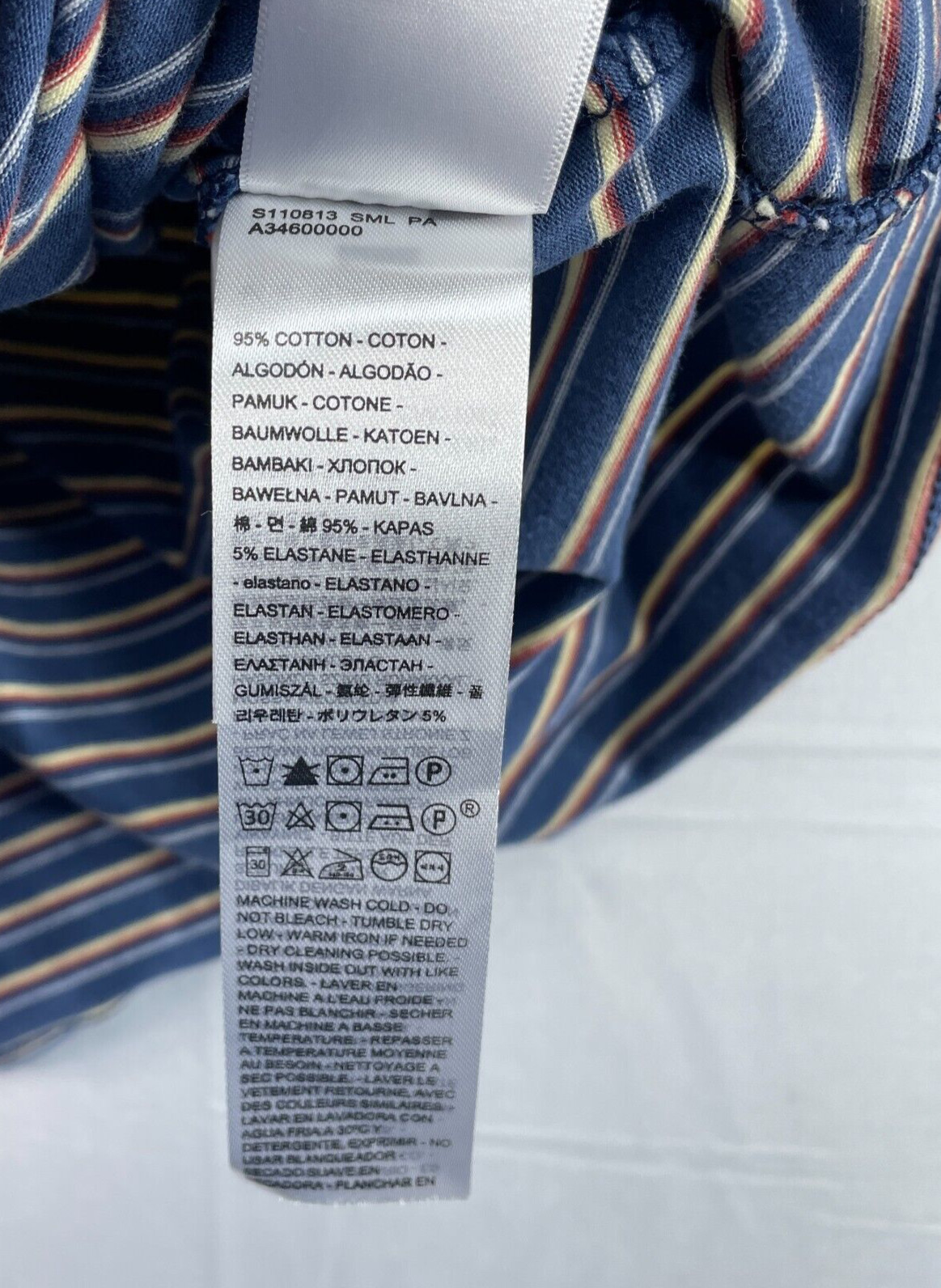 Levis Shirt Womens Plus Size 1X Blue White Striped Short Sleeve New