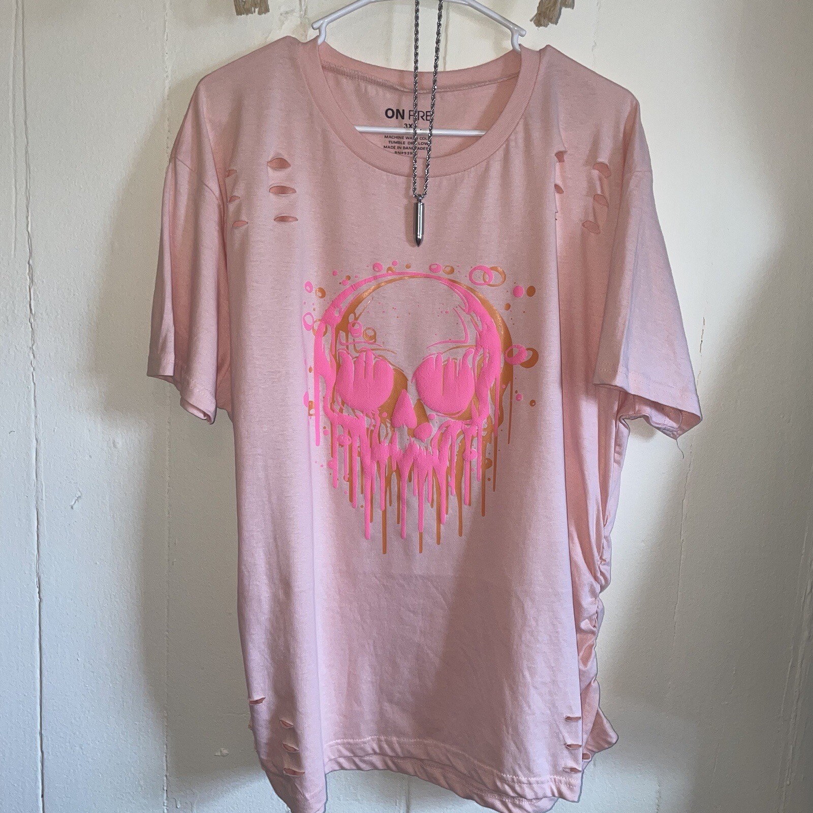Skull Drip Trippy Tee – Size Customizable