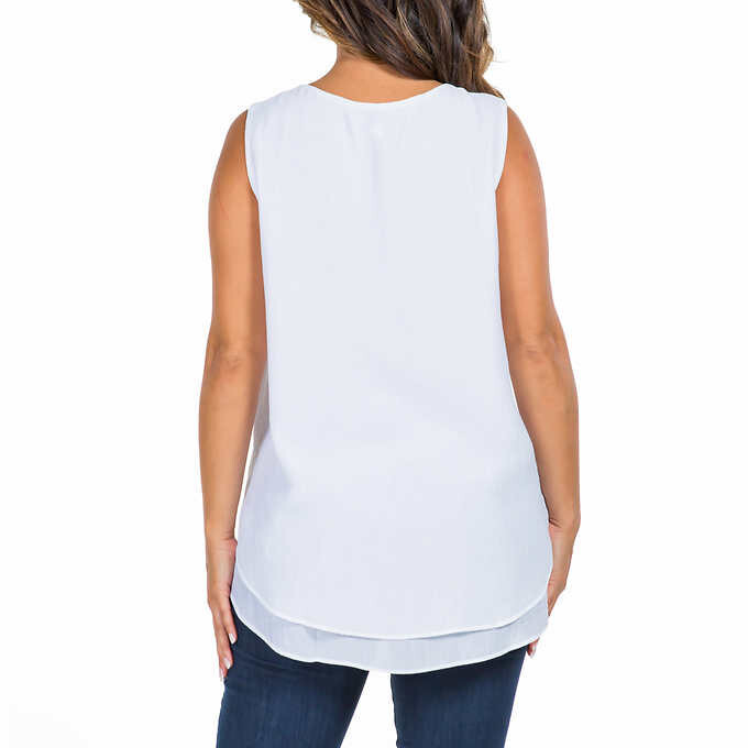 Cristina B Ladies’ Sleeveless Top WHITE XS,SMALL & MEDIUM,LARGE NWT
