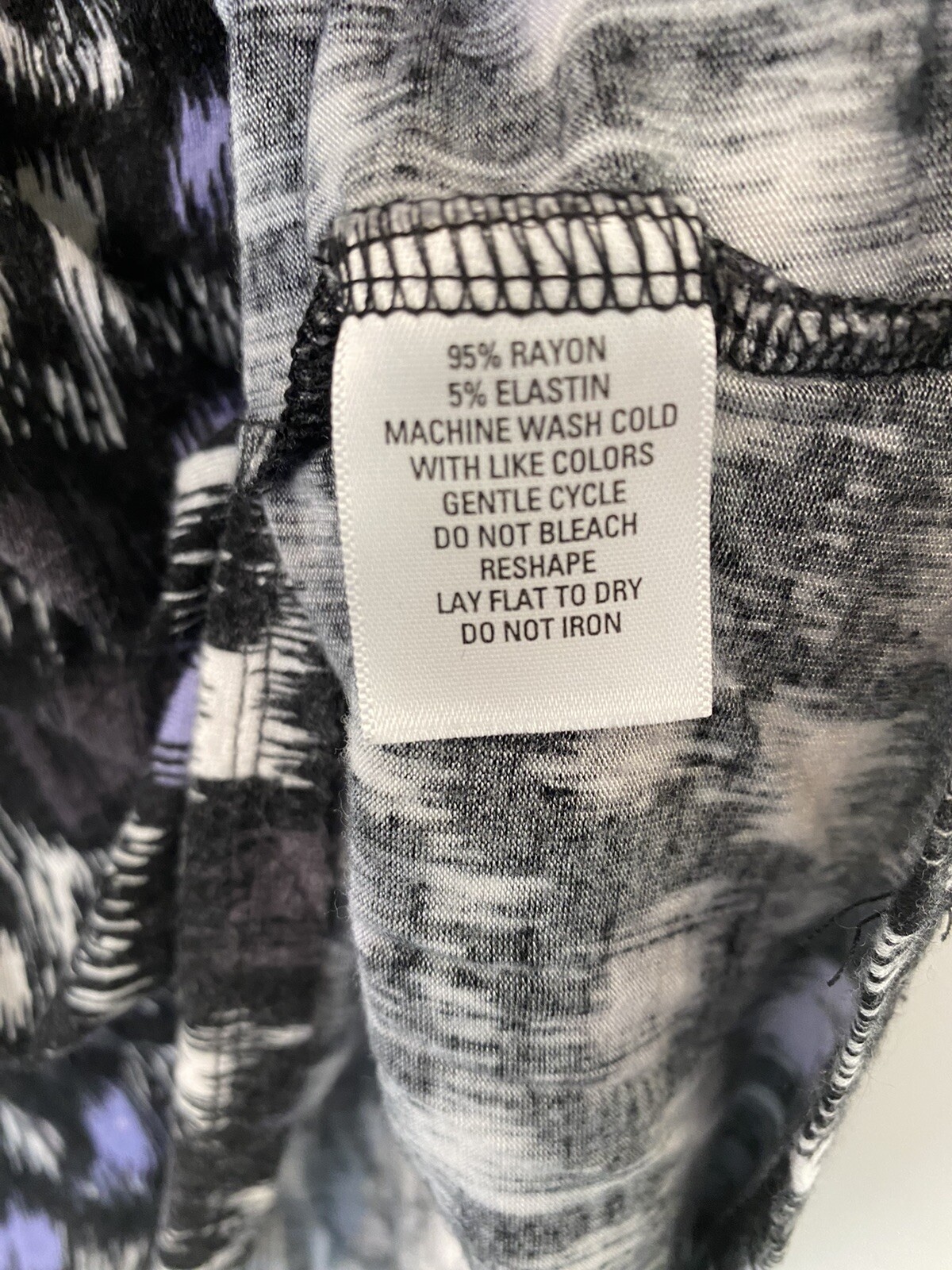 NWT GNW Black/White/Purple Sleeveless Top Large