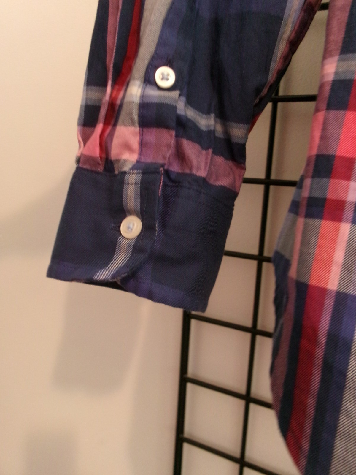 SOUTHERN TIDE 🌸 SIZE SMALL==DARK PINK, BLUE & WHITE PLAID / TUNIC / BLOUSE