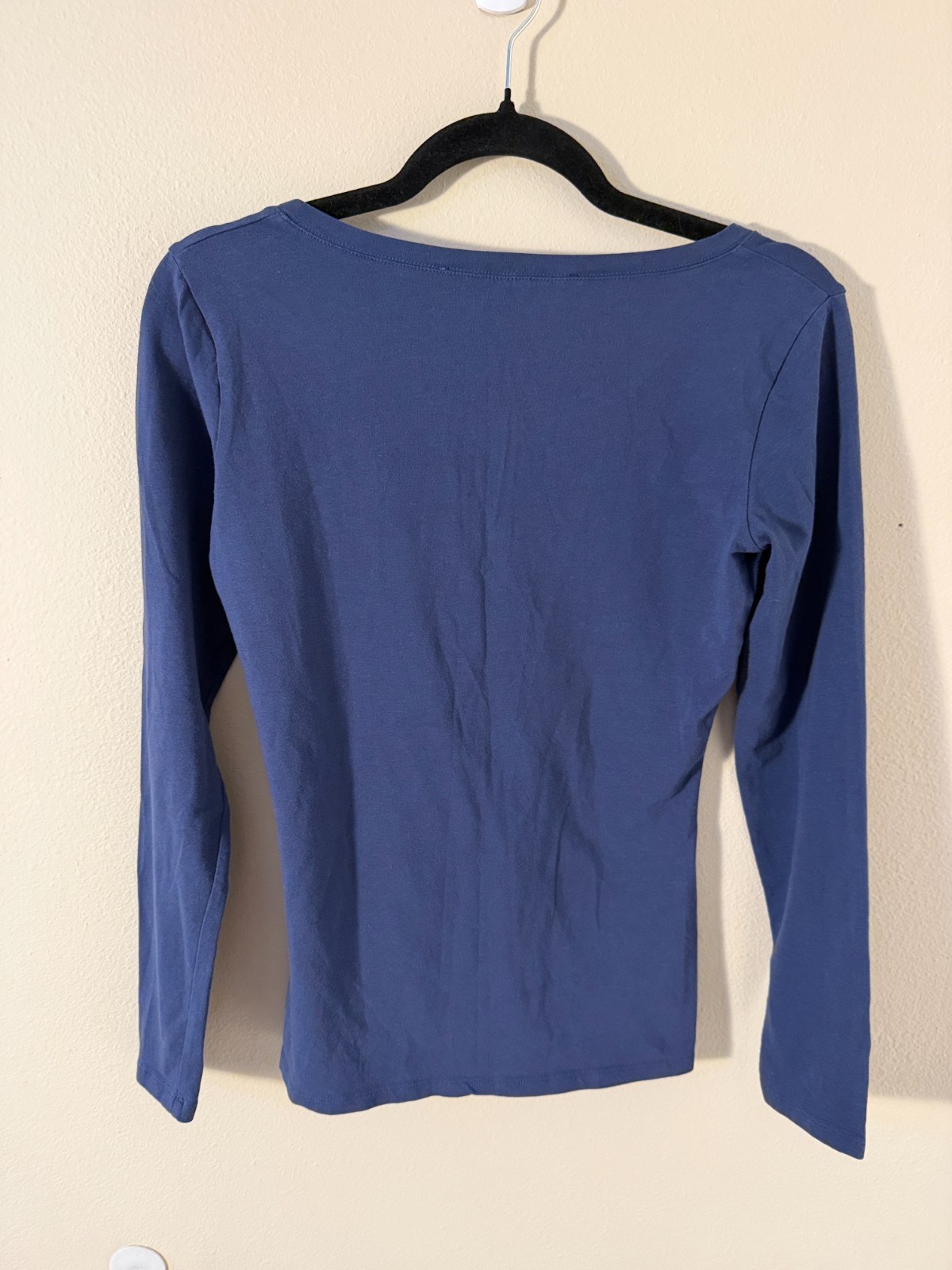 Sportmax Code by MaxMara Blue Scoop Neck Long Sleeve Top Size S
