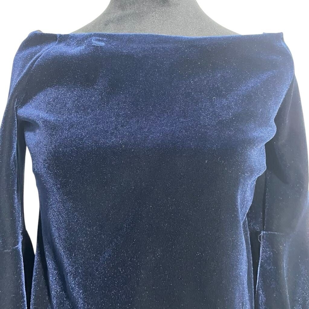 Chiara Boni La Petite Robe Size 40 4 Top Blouse Tunic Velvet Bell Sleeve $330