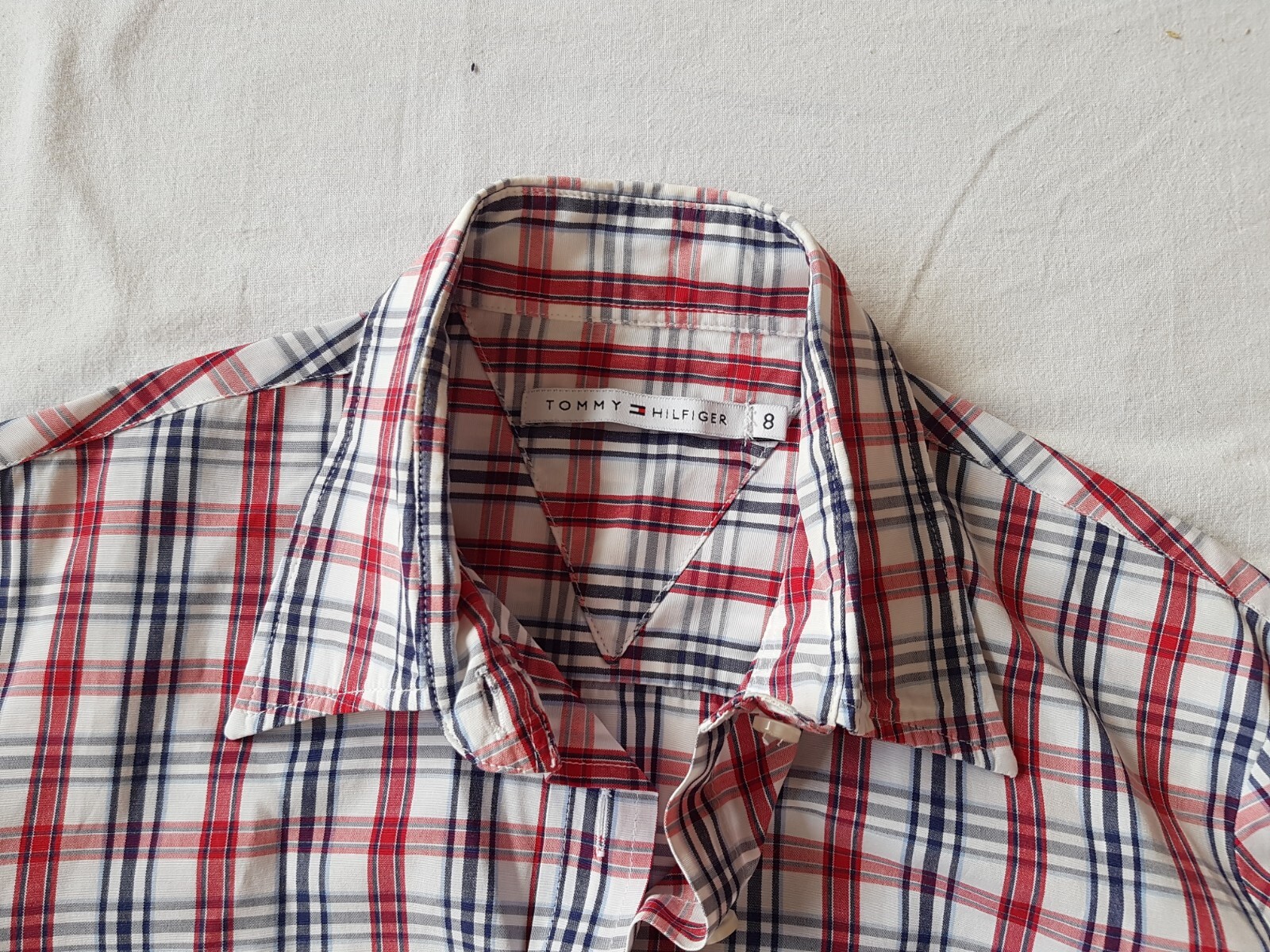 Tommy Hilfiger blouse in blue white red, size US 8 / EU 38 / S – NEW