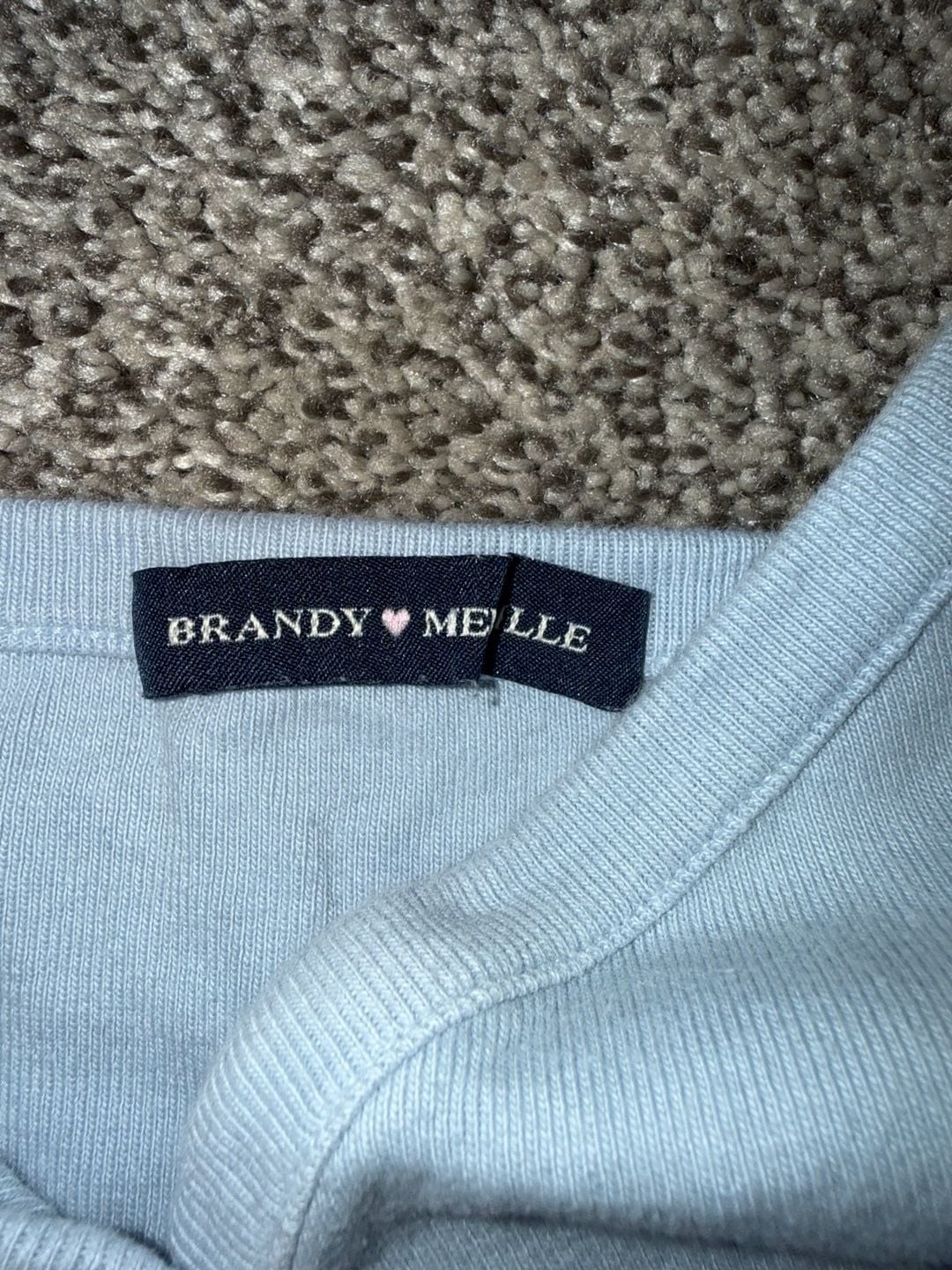 Brandy Melville Light Blue Ribbed Button-Down Tank Top