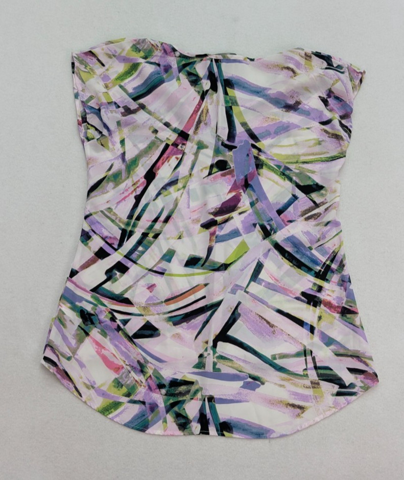 Gnu Women’s Top Size S Short Sleeve Silky Textured Blouse