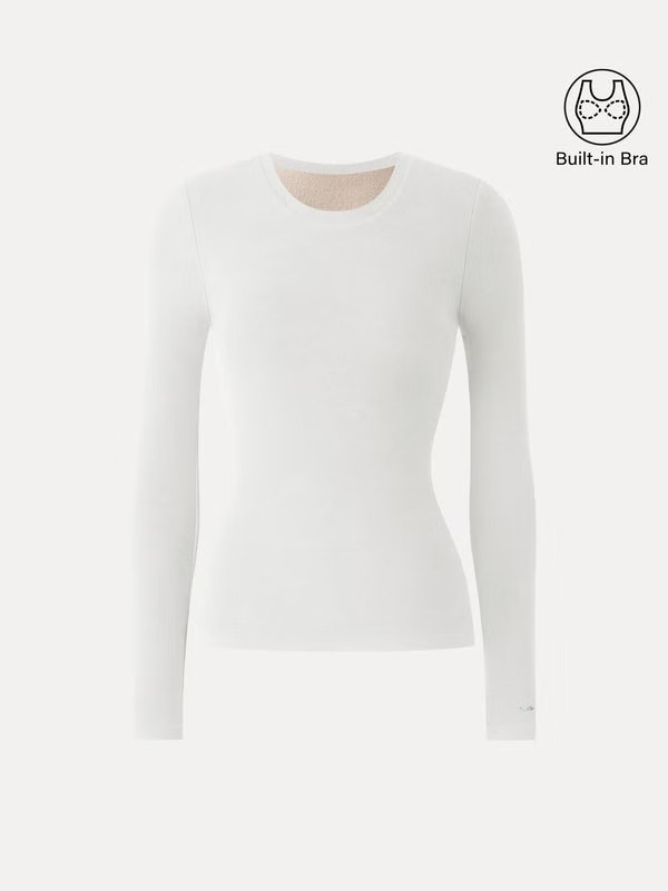 OGL NWT $68 Padded Bust Soft Stretch Lined Max Warm Langarm Brami Top Size XS
