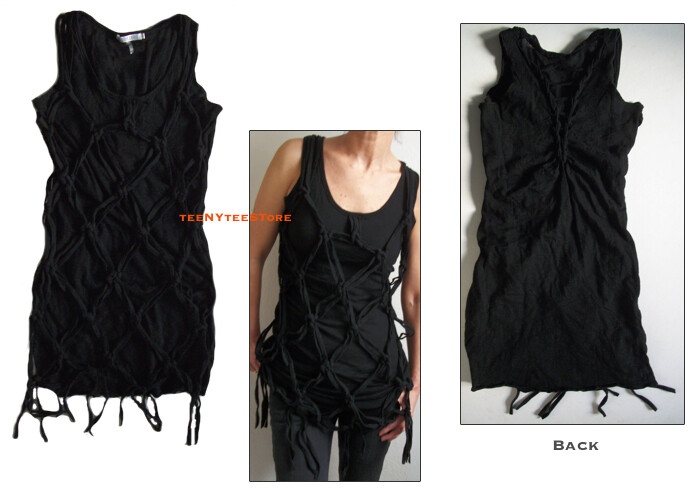 Monoreno Cords Tie Tunic Tank 100% Cotton Light Weight Fine Jersey