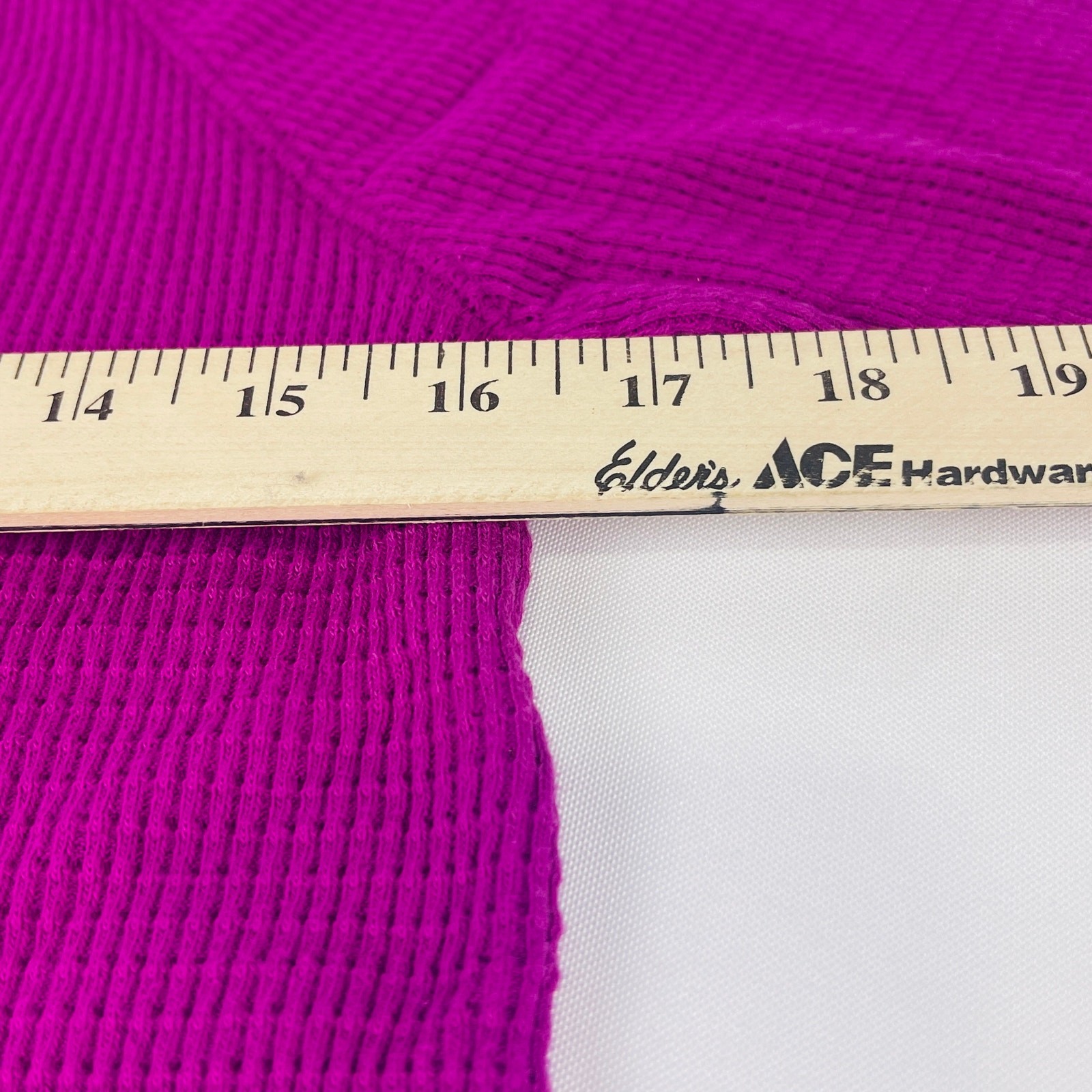 Knox Rose Women’s Thermal Top Long Sleeve Notch Neck Raspberry Pink Size Medium