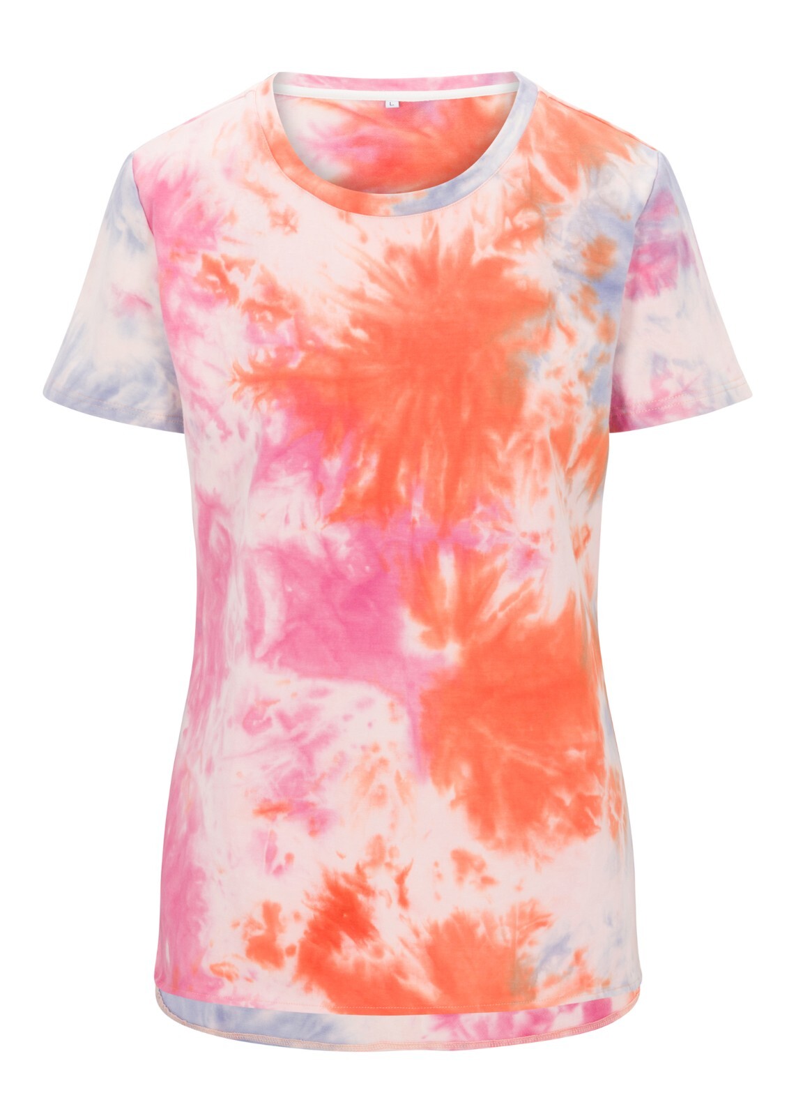 tie dye below hip short sleeve